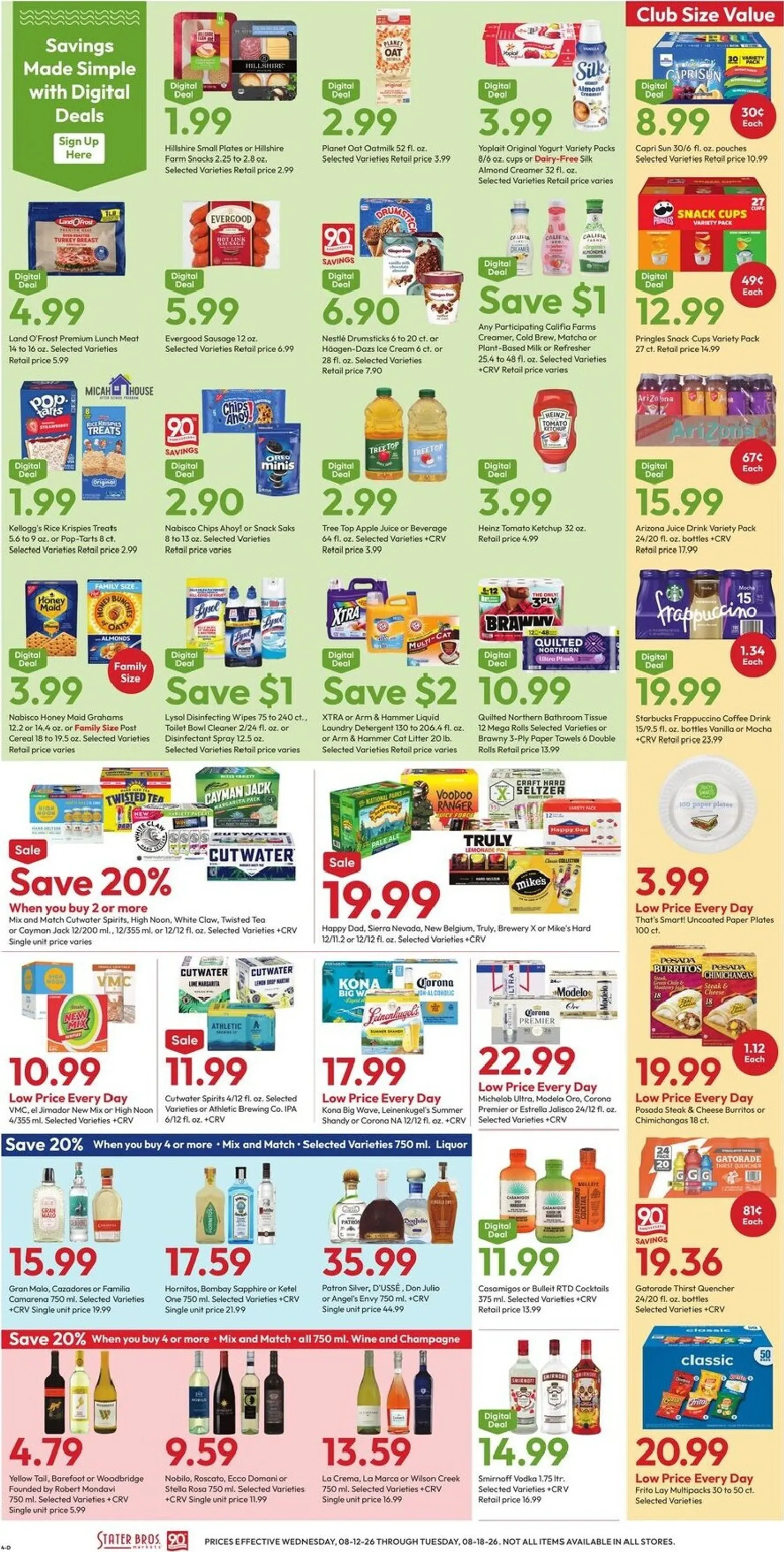 Weekly ad Stater Bros. Markets - 90 Years at the Heart of SoCal from August 12 to August 18 2026 - Page 4