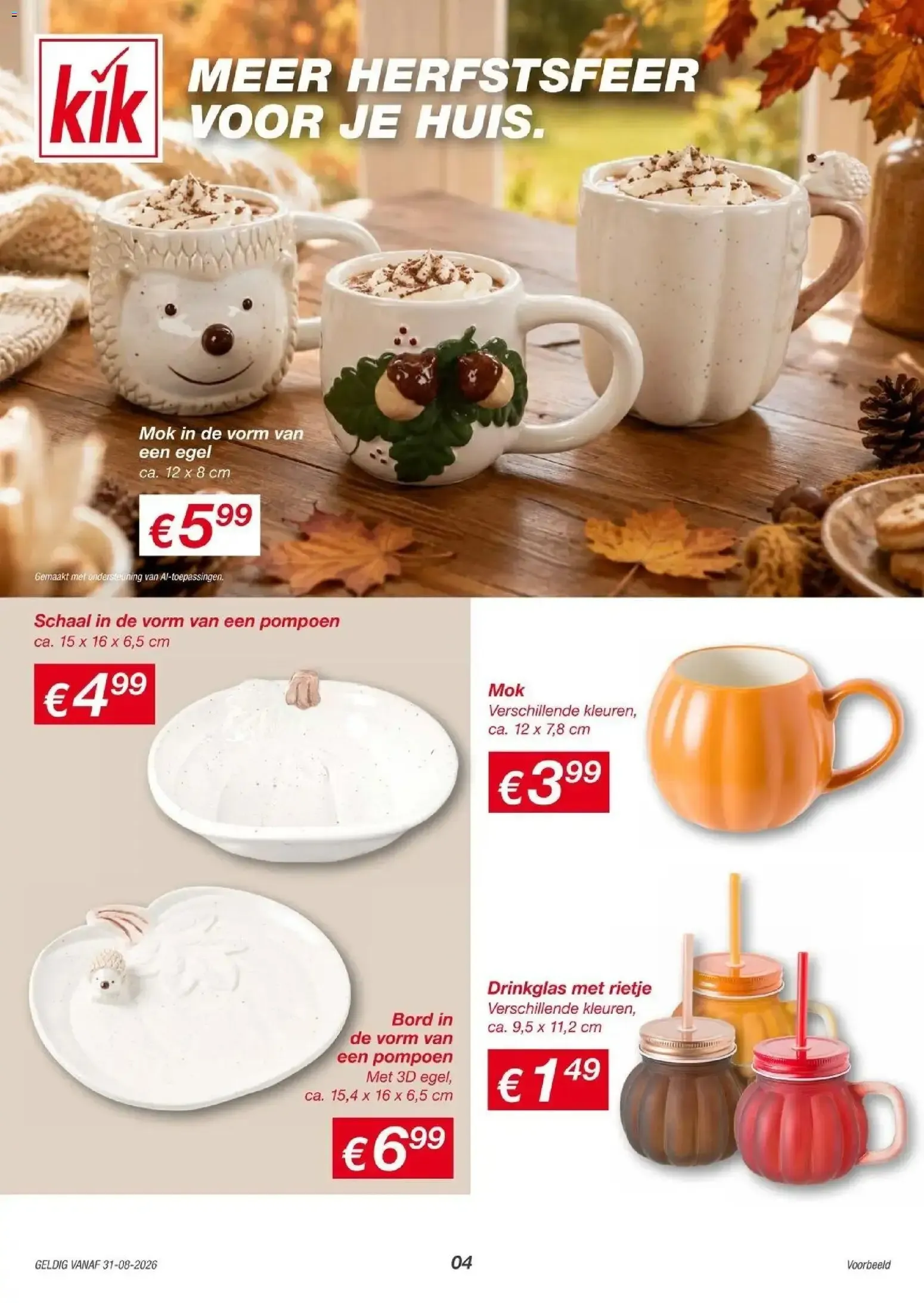 Meer voor de Herfst en de Bijzondere Momenten (Kik Herfstdecoraties) van 31 augustus tot 6 september 2026 - Folder pagina 4