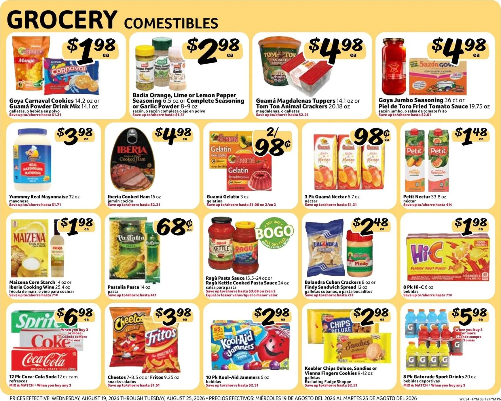 Weekly promotion Current Fresco y Más leaflet valid from Wednesday 08/19/2026 to Tuesday 08/25/2026 spanning from August 19 to August 25 2026 - Page 6 for Catalogue 365