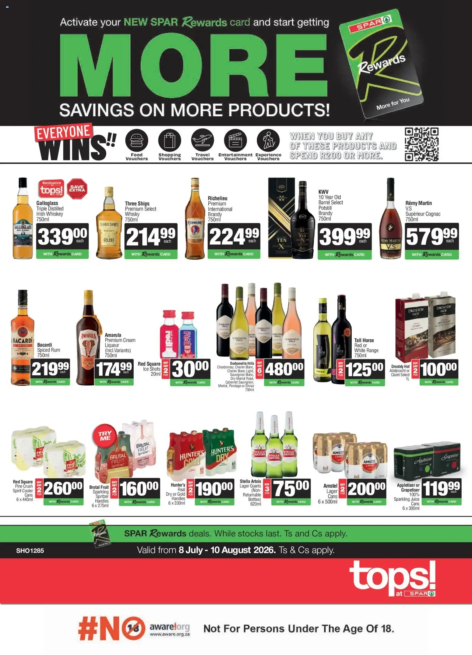 Tops at Spar Rewards Deals from 8 July to 10 August 2026 - Catalogue Page 1