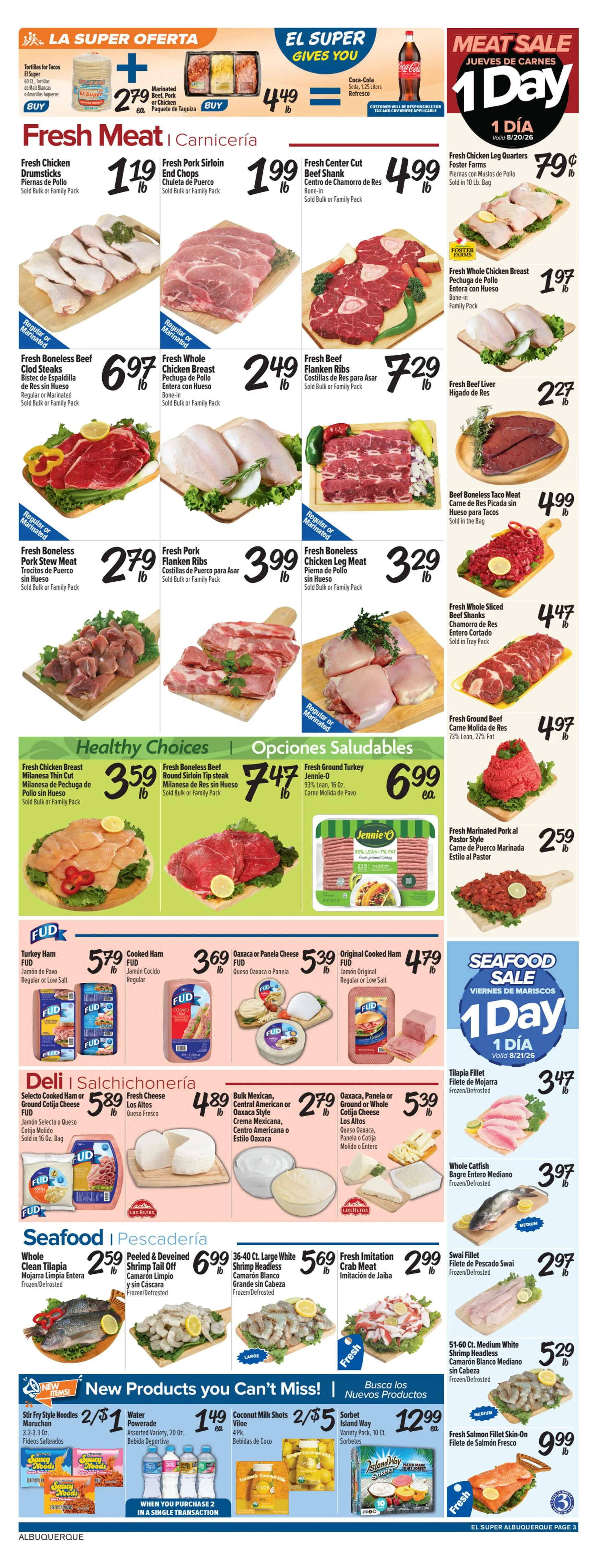 Weekly promotion El Super spanning from August 19 to August 25 2026 - Page 3 for Catalogue 365