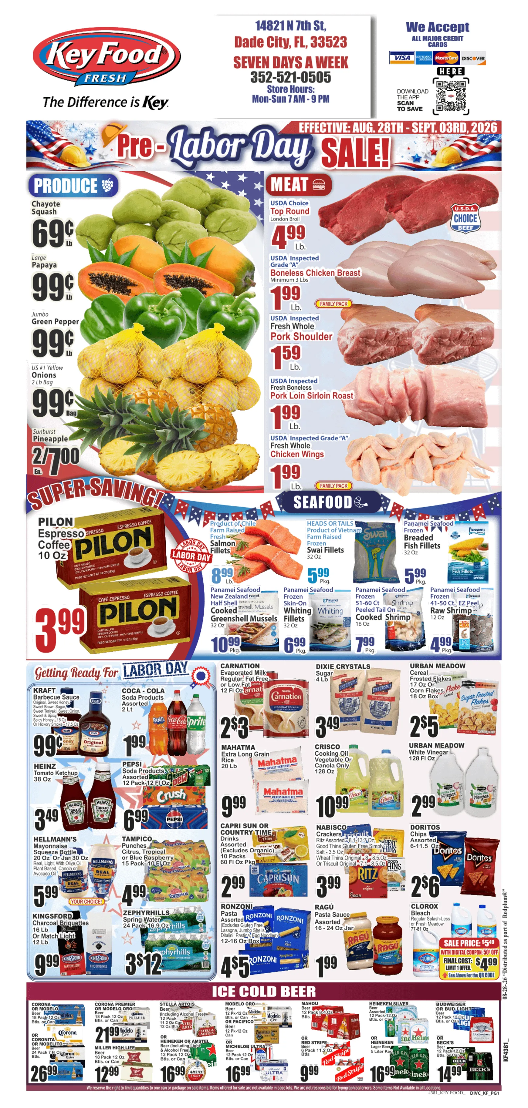 Weekly ad Current Key Food - Dade City leaflet valid from Friday 08/28/2026 to Thursday 09/03/2026 from August 28 to September 3 2026 - Page 1