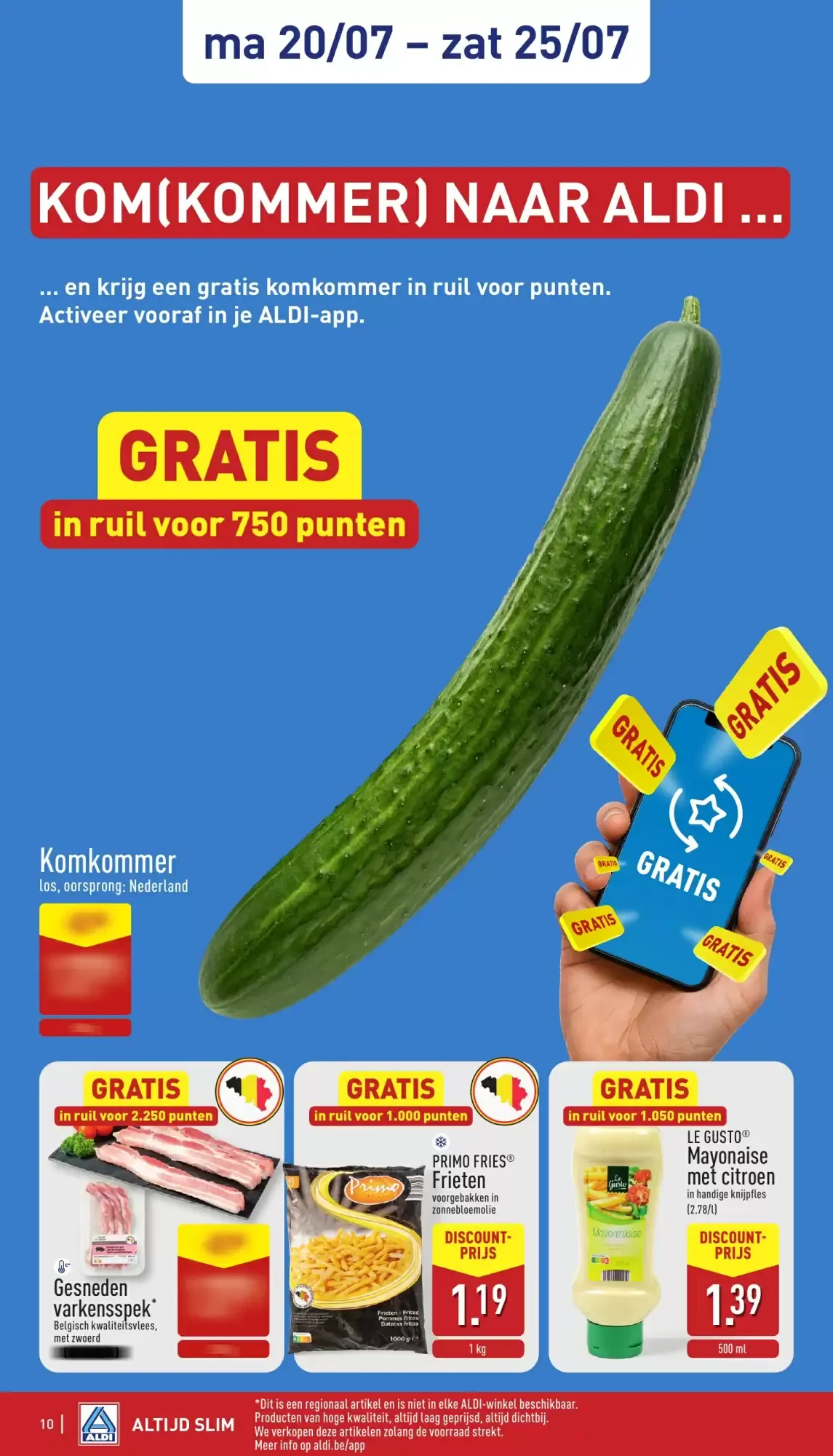 Aldi folder van 20/07 t.e.m. 25/07 van 20 juli tot 25 juli 2026 - folder pagina 10