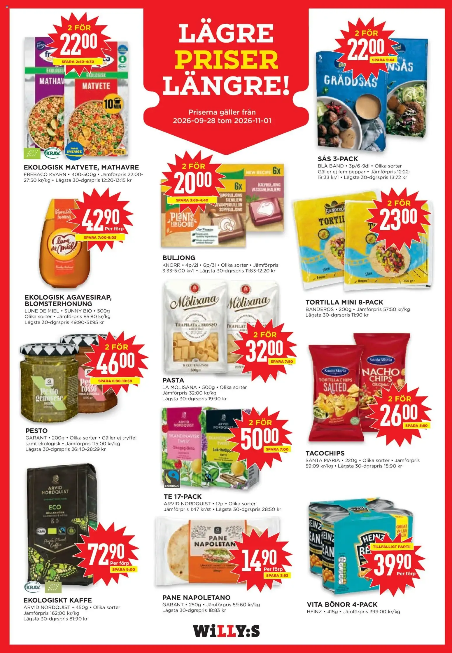 Willys: Massa gott till bra priser. från 5 oktober till 11 oktober 2026 - Reklamblad sidor 10