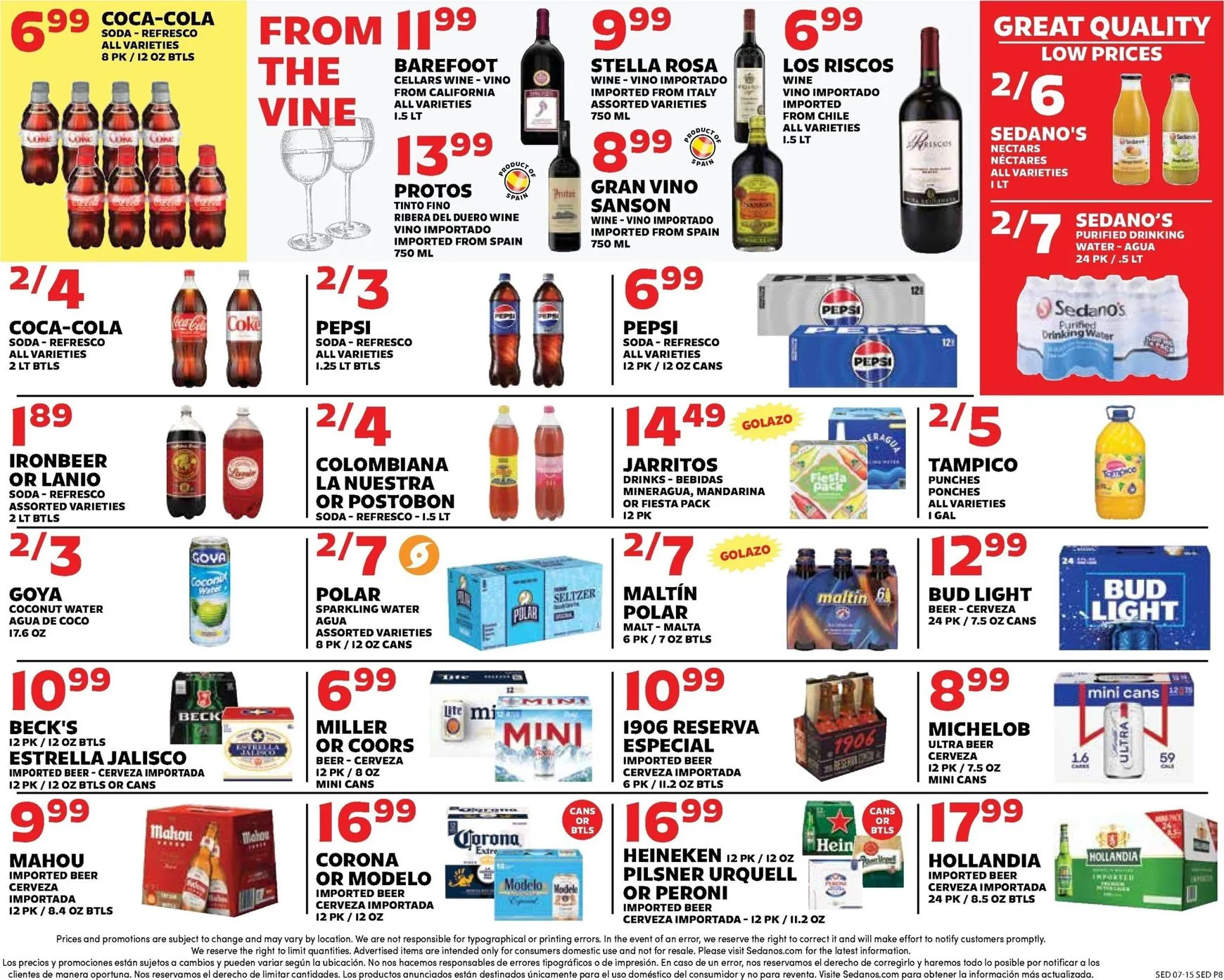 Weekly ad Current Sedano's leaflet valid from Wednesday 07/15/2026 to Tuesday 07/21/2026 from July 15 to July 21 2026 - Page 8