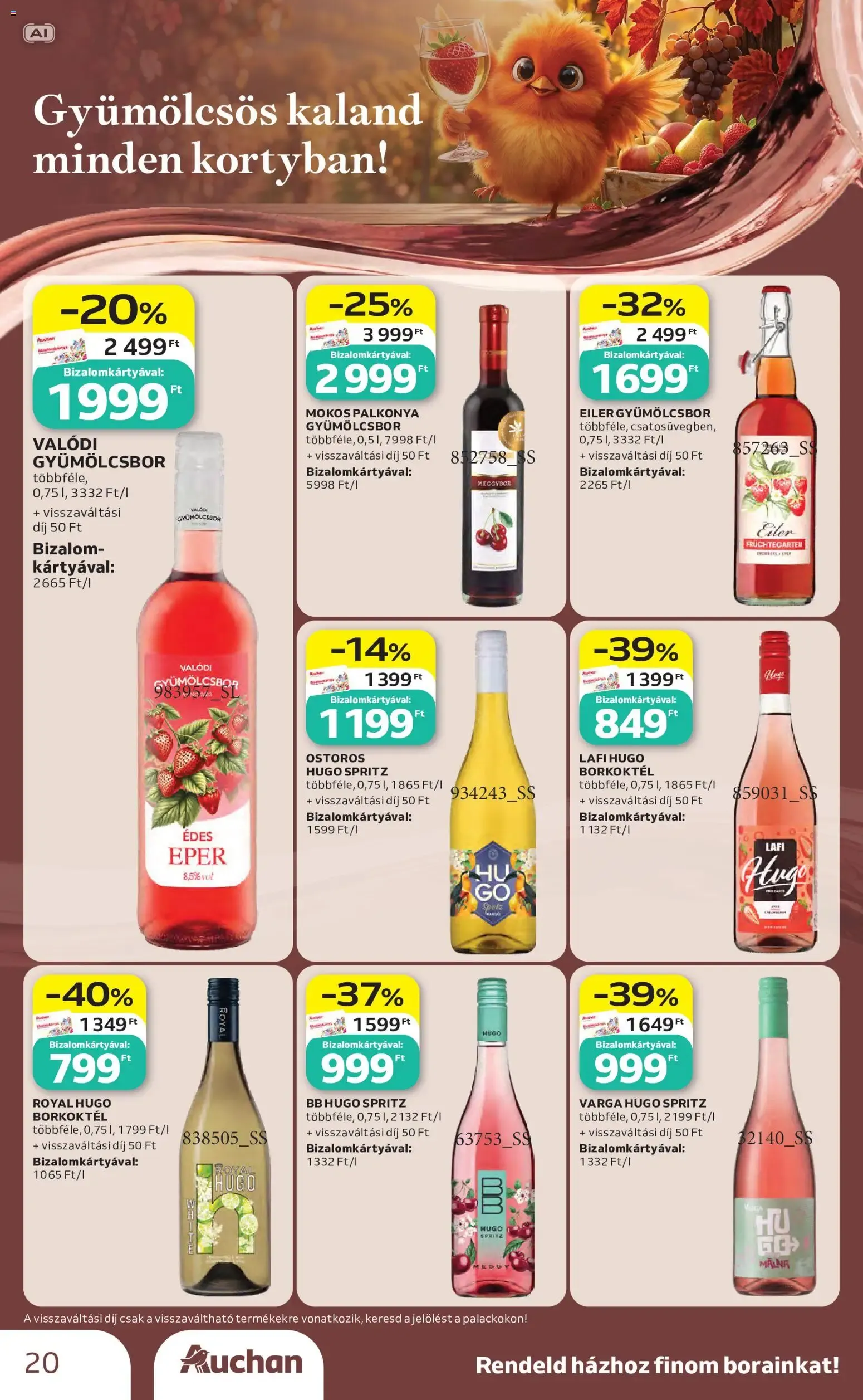 Katalógus Auchan Bor ajánlatok - 2026.10.01. -tól/töl > akció, lapozható szórólap 🛍️ október 1.-tól október 21.-ig 2026. - Oldal 20