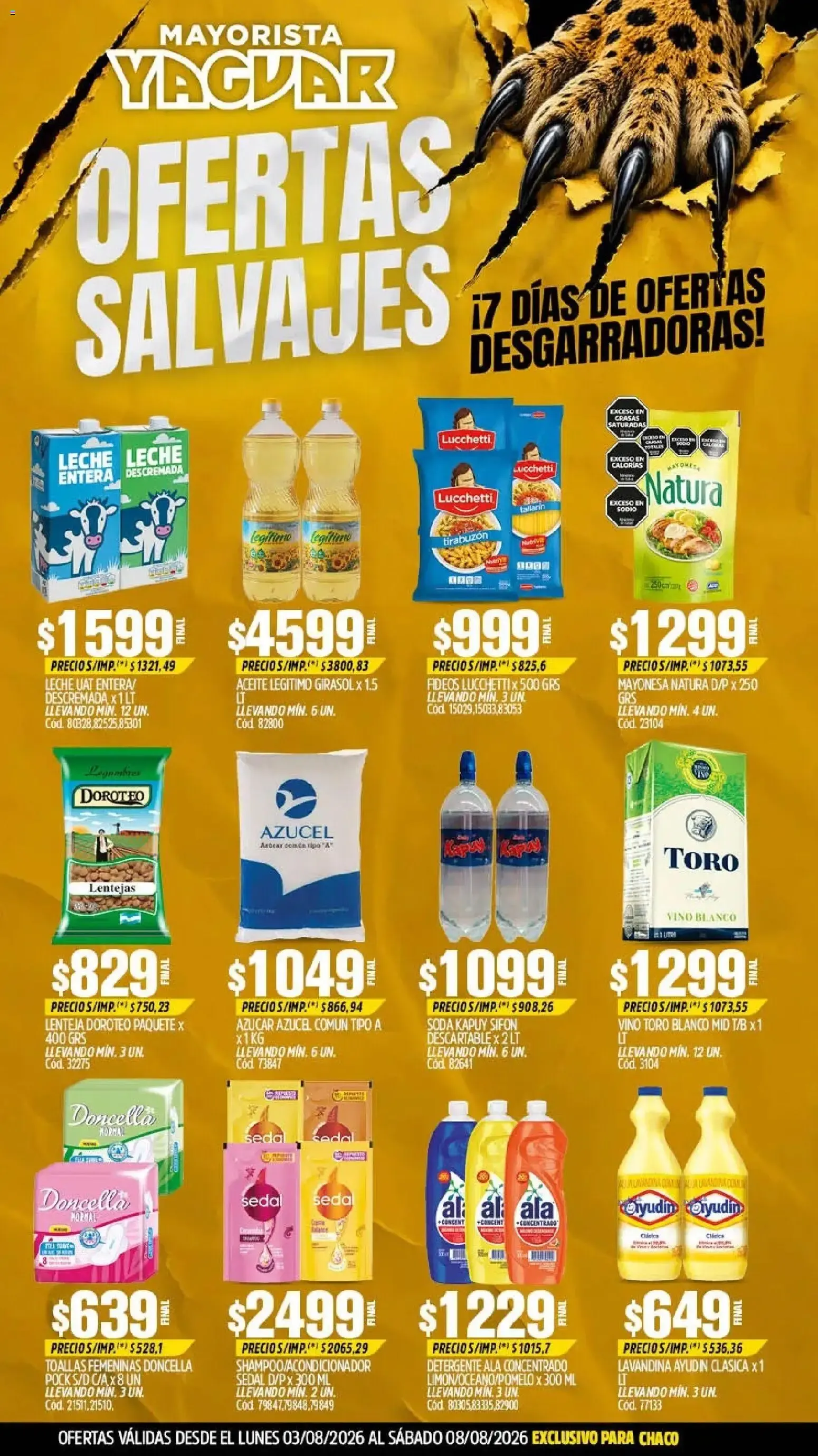 Ofertas de Yaguar - Oferta Semanal Chaco del 03/08/2026 - 08/08/2026 3 de agosto al 8 de agosto 2026 - Página 1 del catálogo