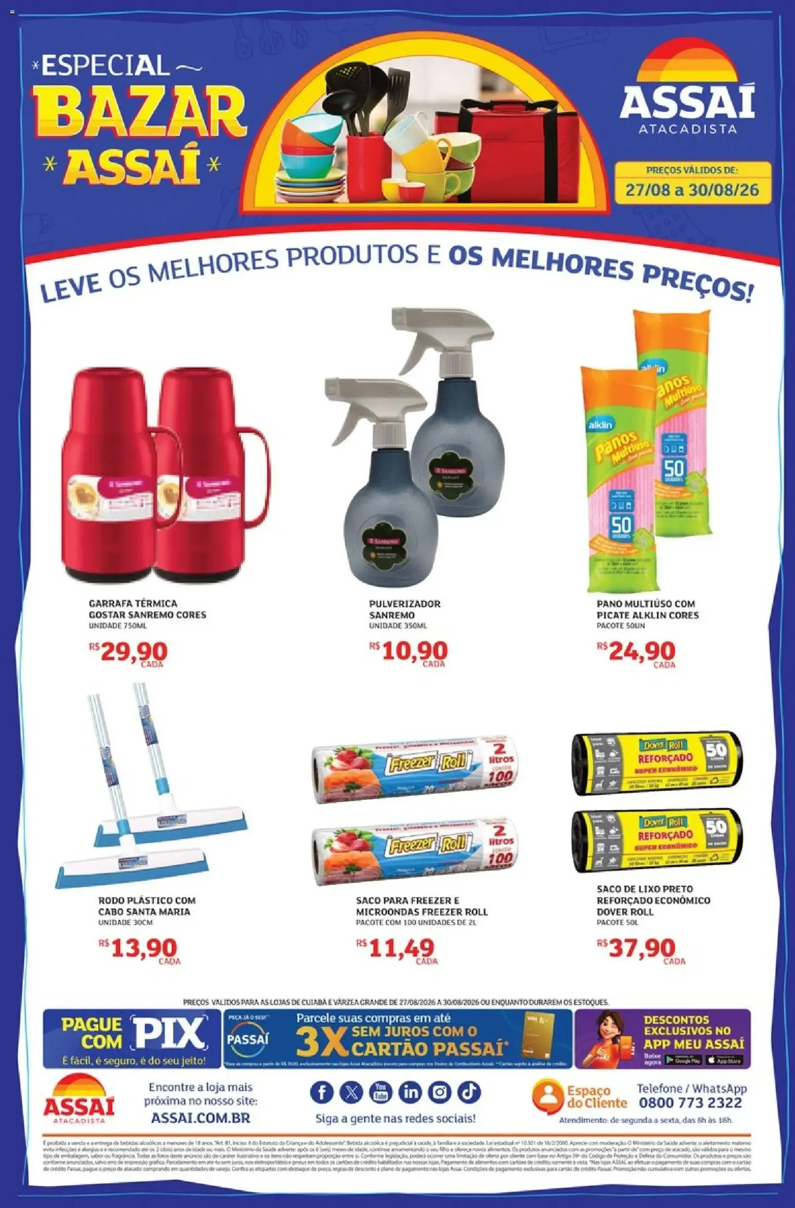 Encarte de Especial Bazar Assaí 27 de agosto até 30 de agosto 2026 - Pagina 1