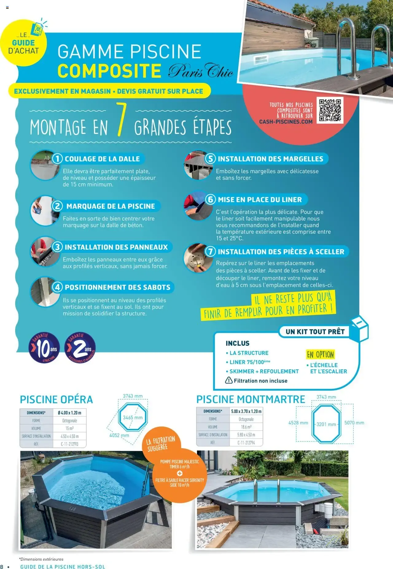 Cash Piscines Guide piscines hors-sol à partir du 01/03/2024 - promo en ligne du 1 mars au 30 septembre 2026 - Catalogue page 8