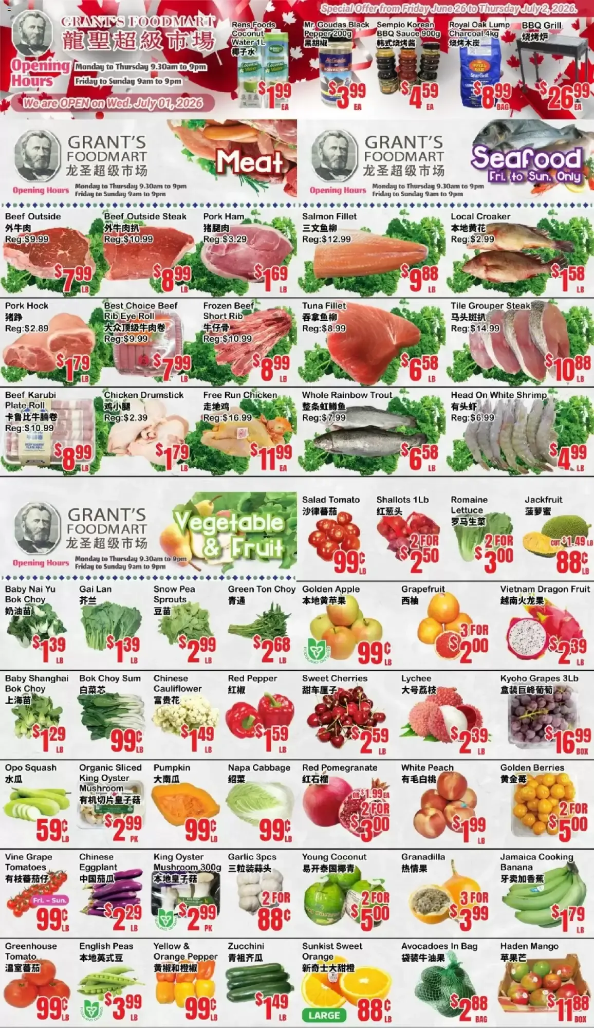 Grant's Foodmart flyer week 26 from June 26 to July 2 2026 - flyer page 2