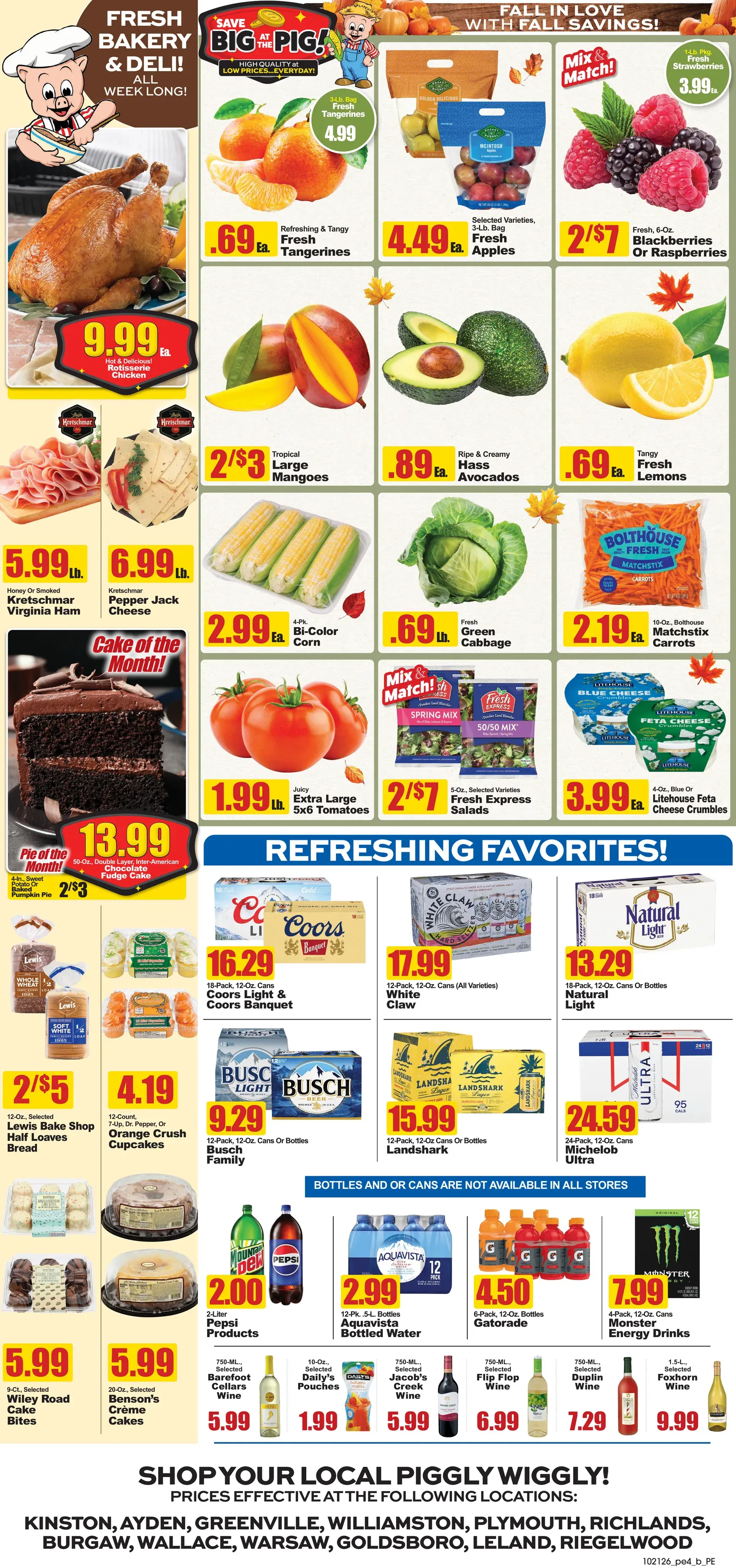 Weekly promotion Current Piggly Wiggly leaflet valid from Wednesday 10/21/2026 to Tuesday 10/27/2026 spanning from October 21 to October 27 2026 - Page 4 for Catalogue 365