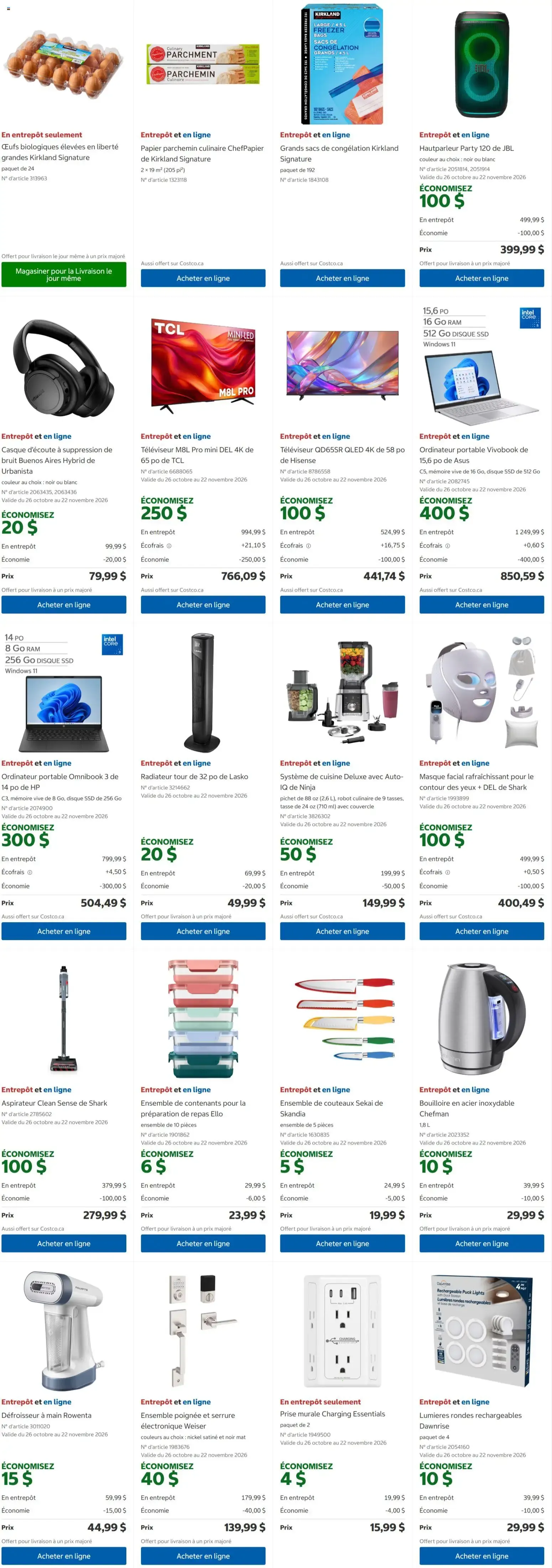 Costco circulaire from Oct 26, 2026 > weekly specials & deals from October 26 to November 8 2026 - flyer page 4