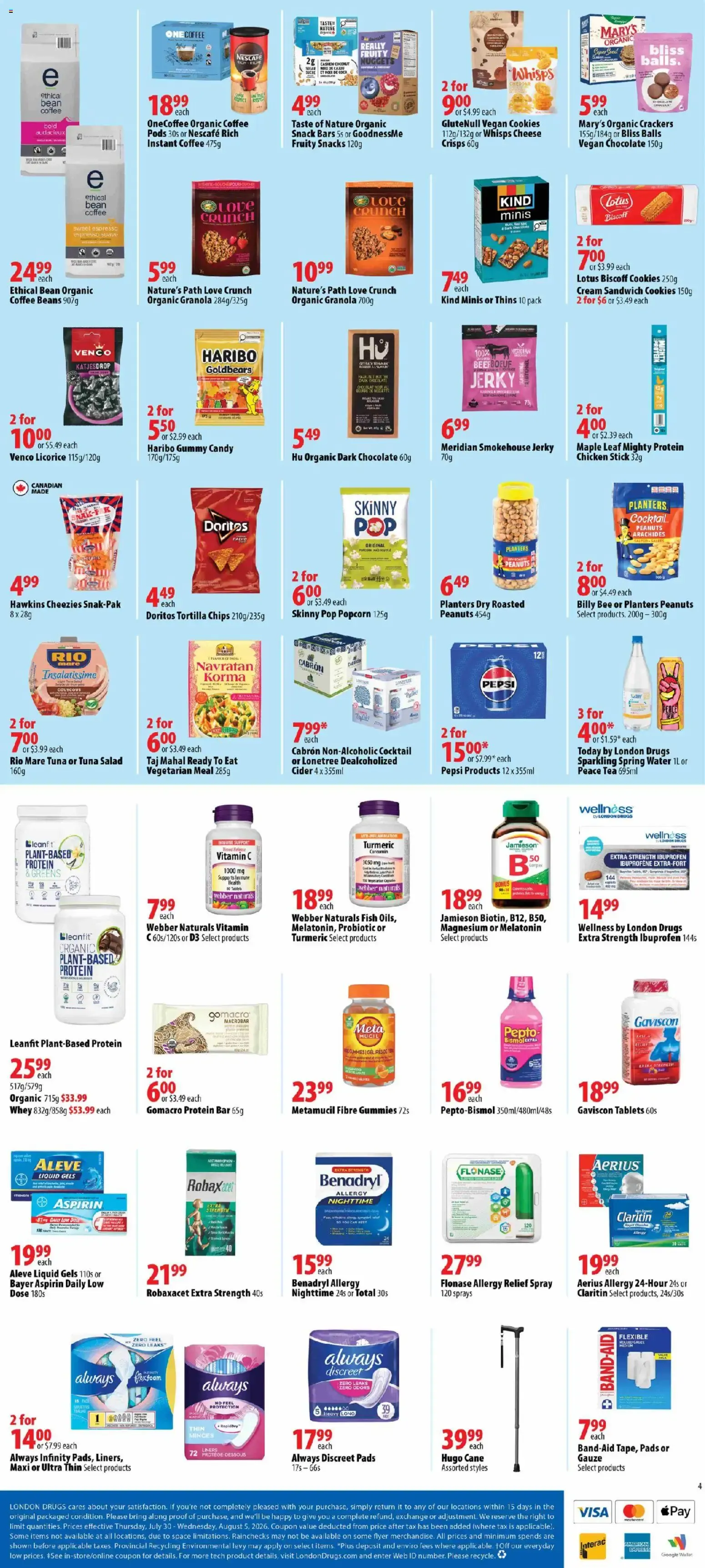 London Drugs weekly flyer / circulaire from Jul 30, 2026 > weekly specials & deals from July 30 to August 5 2026 - flyer page 4