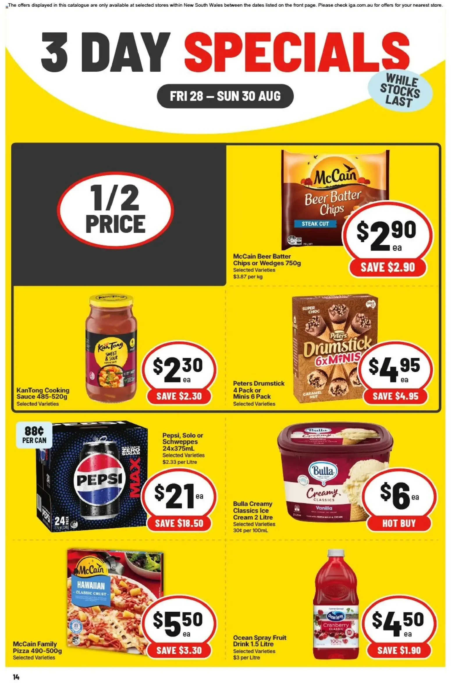 3 DAY SPECIALS - Catalogue valid from 28 August to 30 August 2026 - page 1