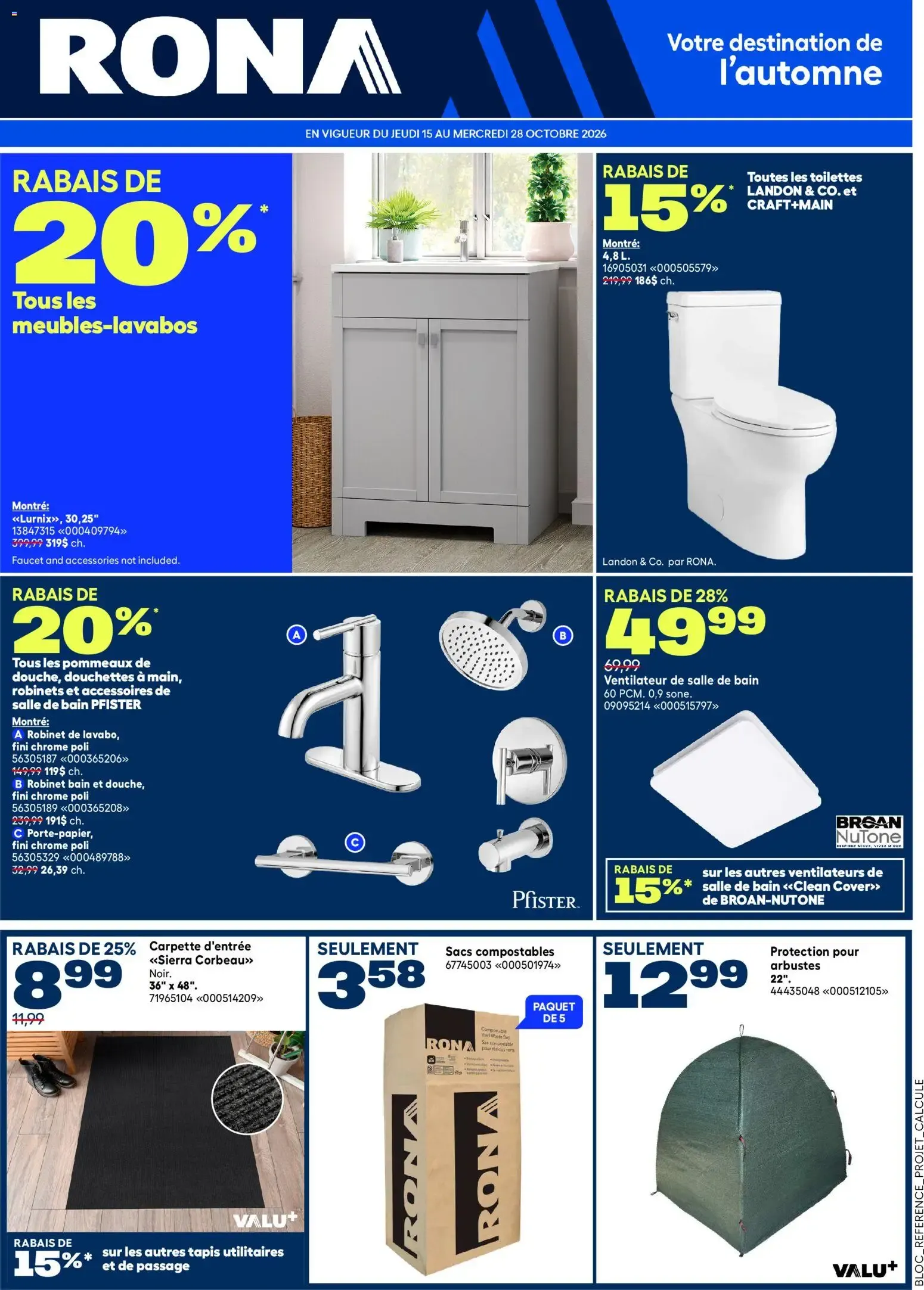 Rona circulaire from Oct 15, 2026 > weekly specials & deals from October 15 to October 28 2026 - flyer page 1