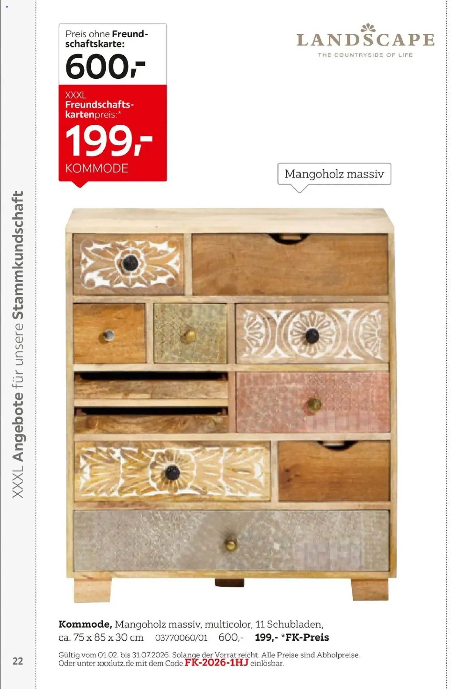 XXXL Lutz Freundschaftskartenjournal (ab 01.02.2026) zum Blättern von 1. Februar bis 31. Juli 2026 - Prospekt seite 22