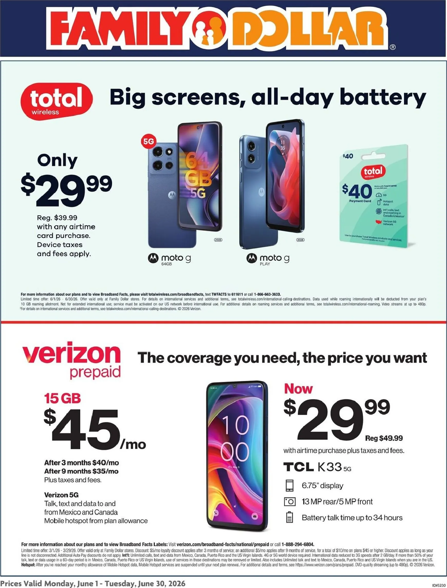 Weekly ad Current Family Dollar - AT&T/Tracfone leaflet valid from Monday 06/01/2026 to Tuesday 06/30/2026 from June 1 to June 30 2026 - Page 2