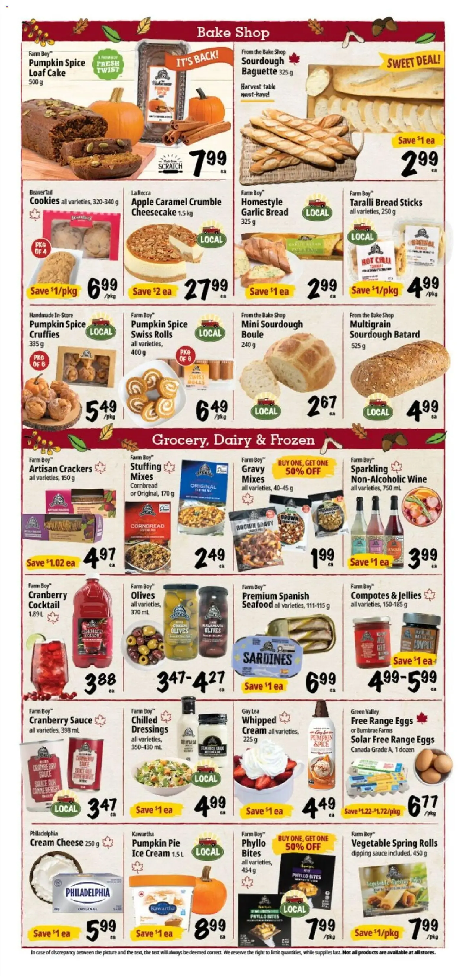 Farm Boy Harvest Table Favourites from October 8 to October 14 2026 - flyer page 3