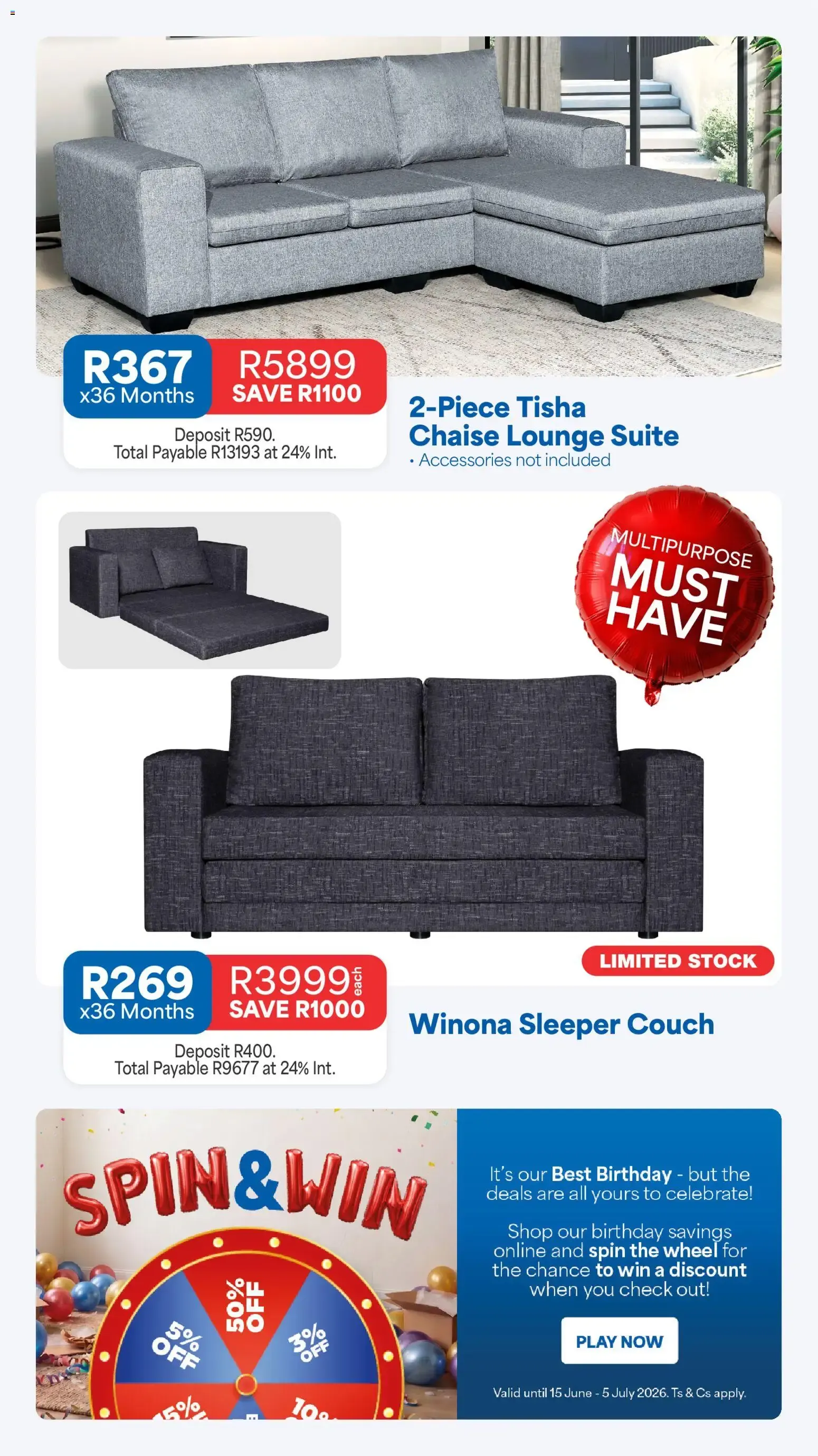 OK Furniture Birthday Catalogue (15/06/2026 - 05/07/2026) Online from 15 June to 5 July 2026 - Catalogue Page 4