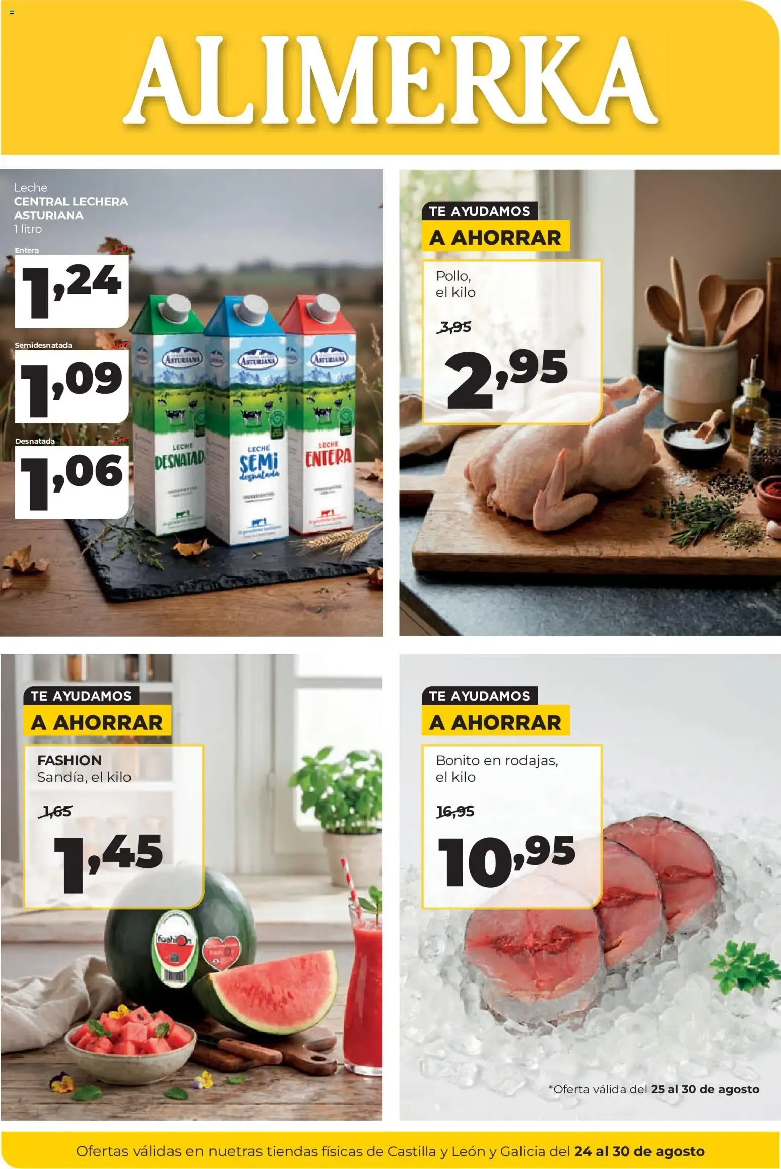 Catálogo de Alimerka folleto Castilla y León del 24/08/2026 | Catálogo 24 de agosto al 30 de agosto 2026 - Página 1