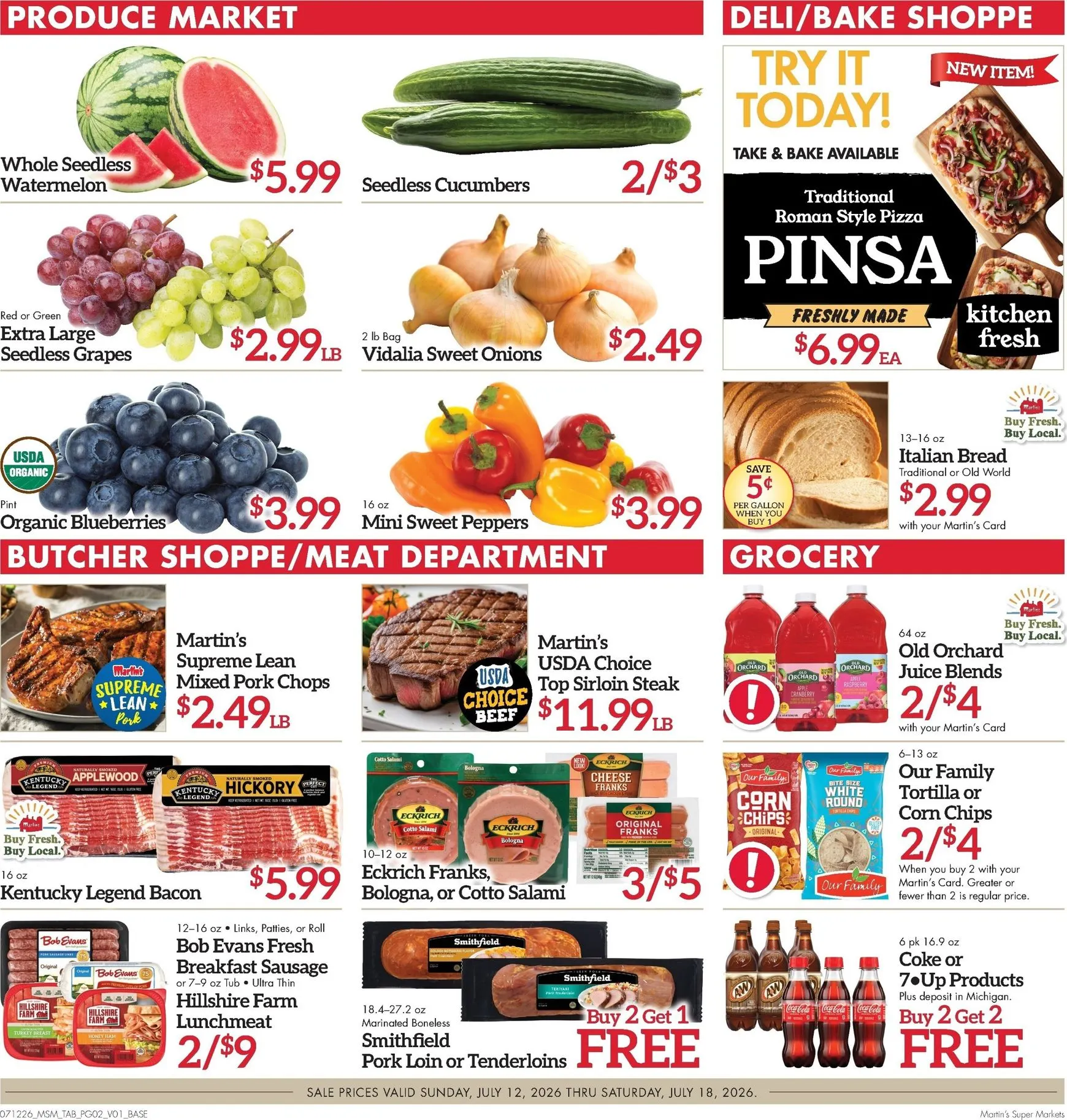 Weekly ad Current Martin's Super Markets leaflet valid from Sunday 07/12/2026 to Saturday 07/18/2026 from July 12 to July 18 2026 - Page 2