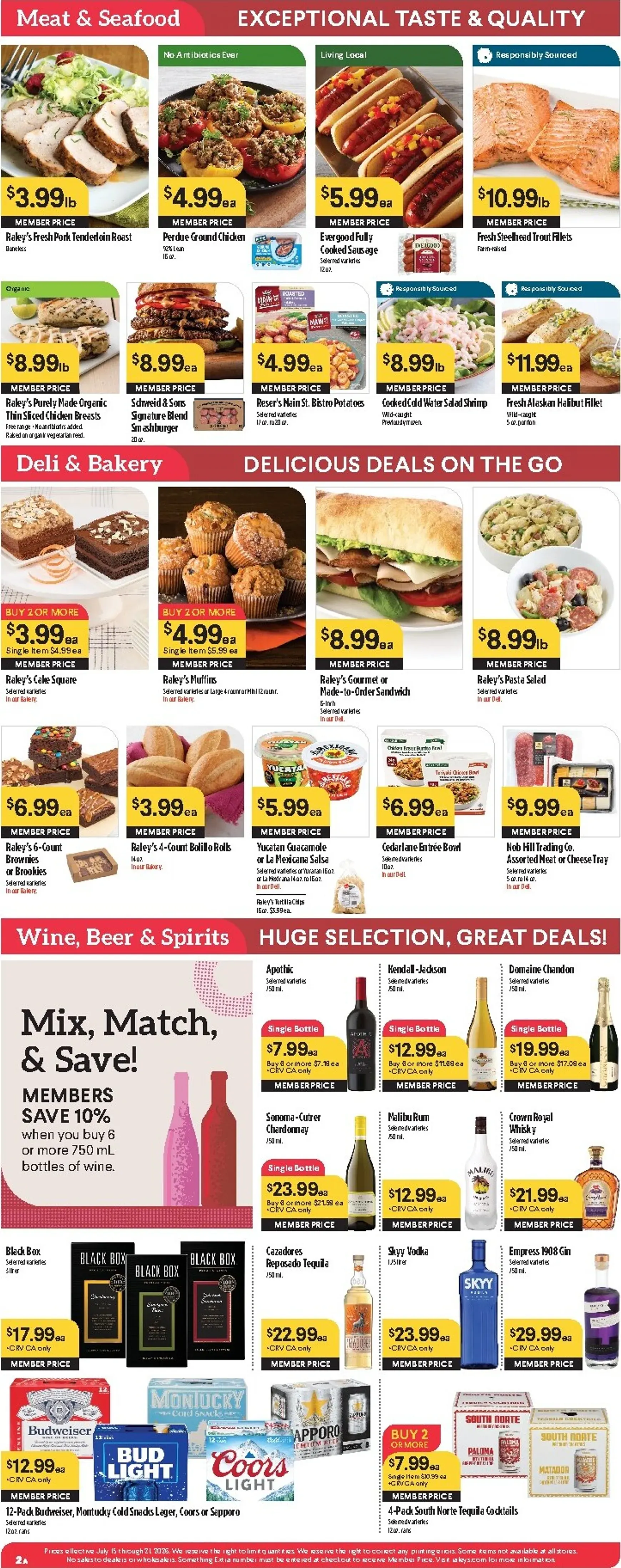 Weekly ad Current Raley's leaflet valid from Wednesday 07/15/2026 to Tuesday 07/21/2026 from July 15 to July 21 2006 - Page 3