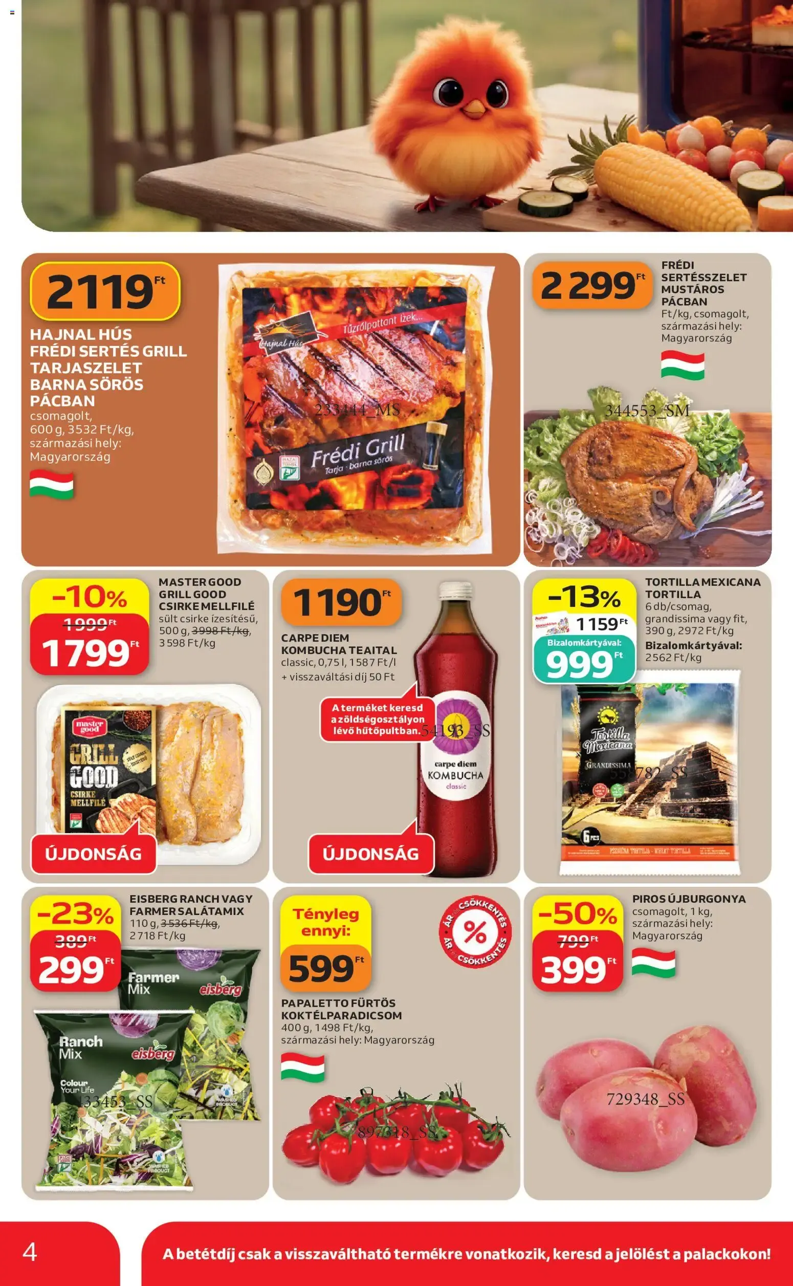 Katalógus Auchan Grill ajánlataink - 2026.06.25. -tól/töl > akció, lapozható szórólap 🛍️ június 25.-tól július 8.-ig 2026. - Oldal 4