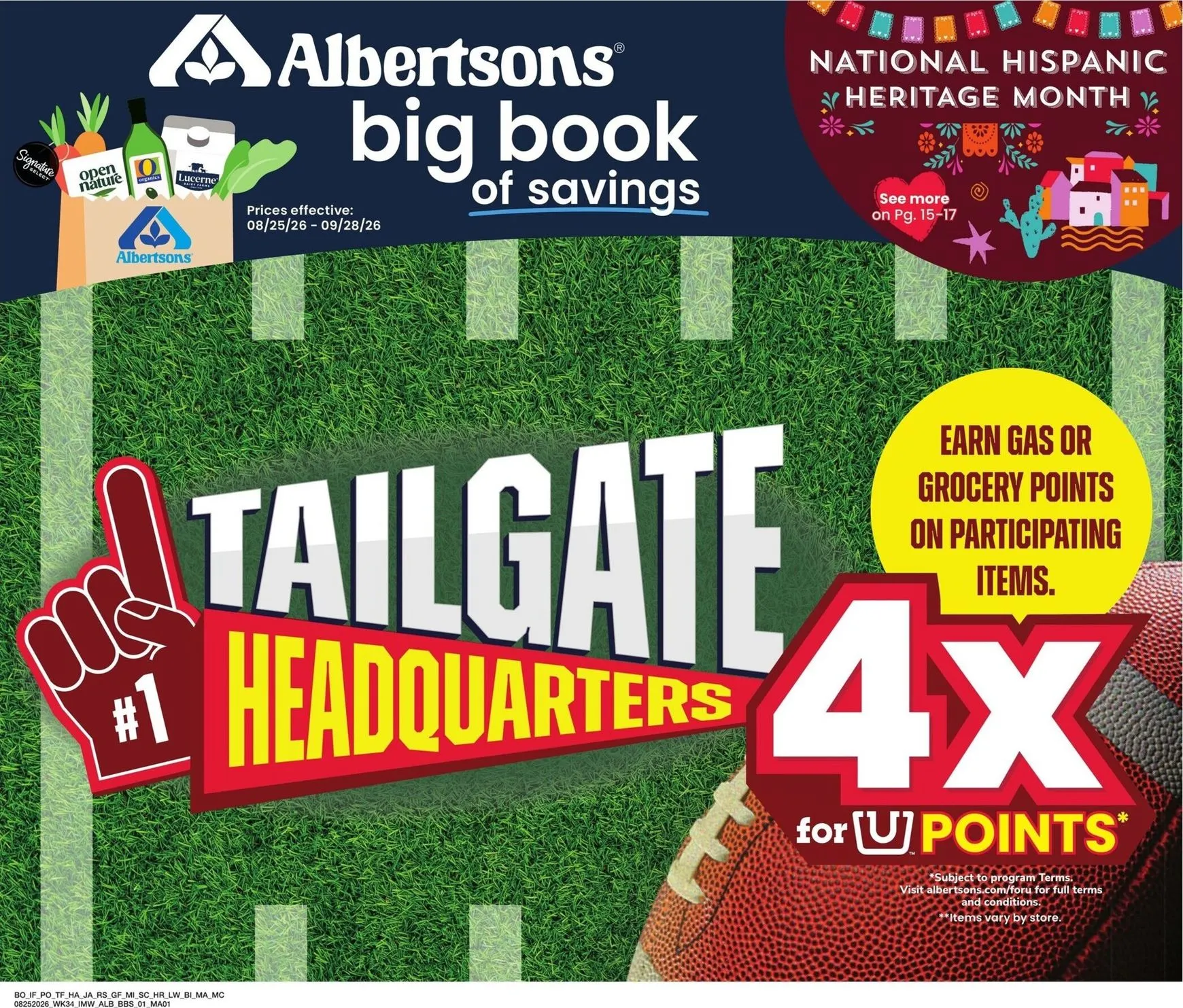Current Albertsons - Big Book of Savings leaflet valid from Tuesday 08/25/2026 to Monday 09/28/2026