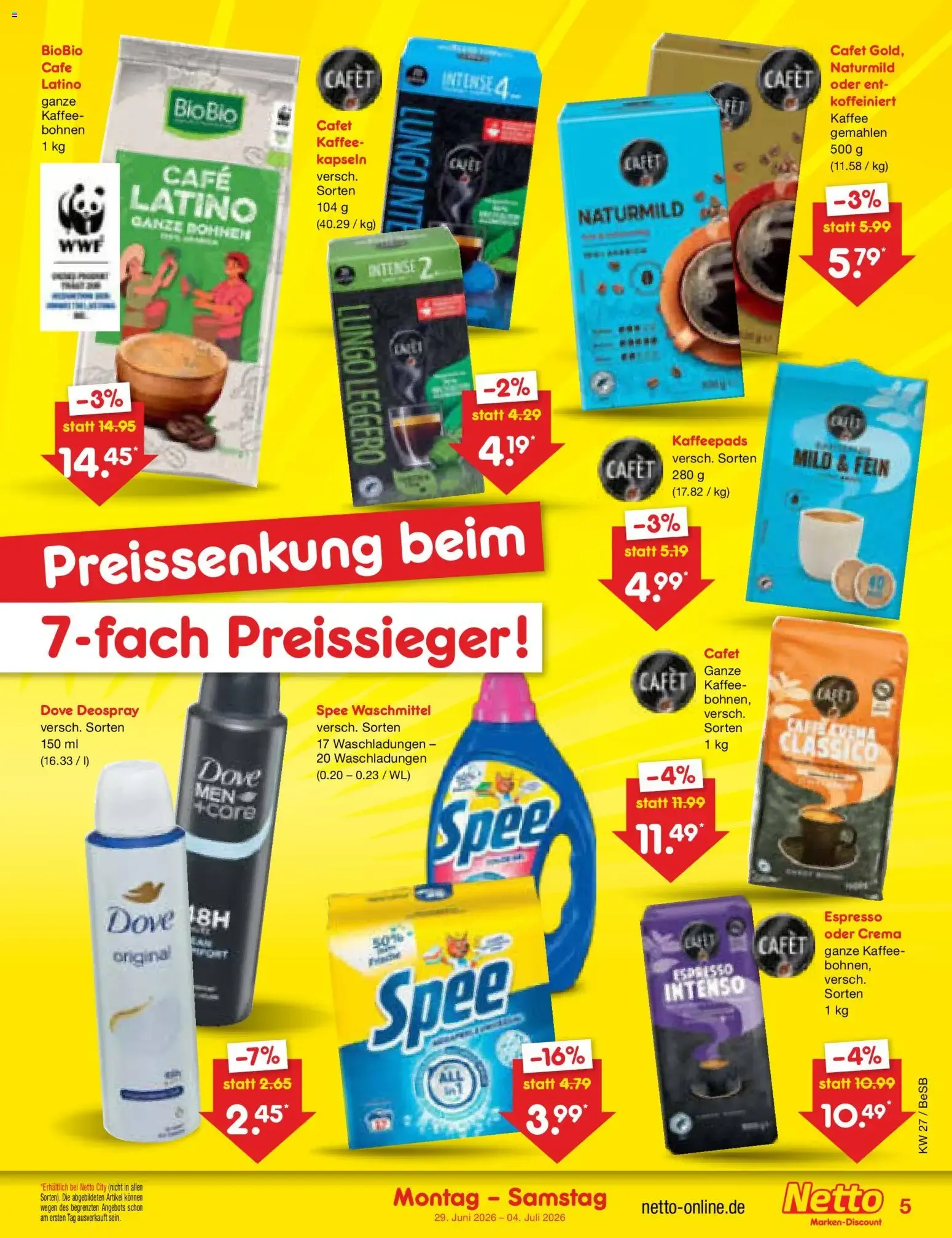 Netto Marken-Discount Prospekt (ab 29.06.2026) » Angebote von 29. Juni bis 4. Juli 2026 - Prospekt seite 5