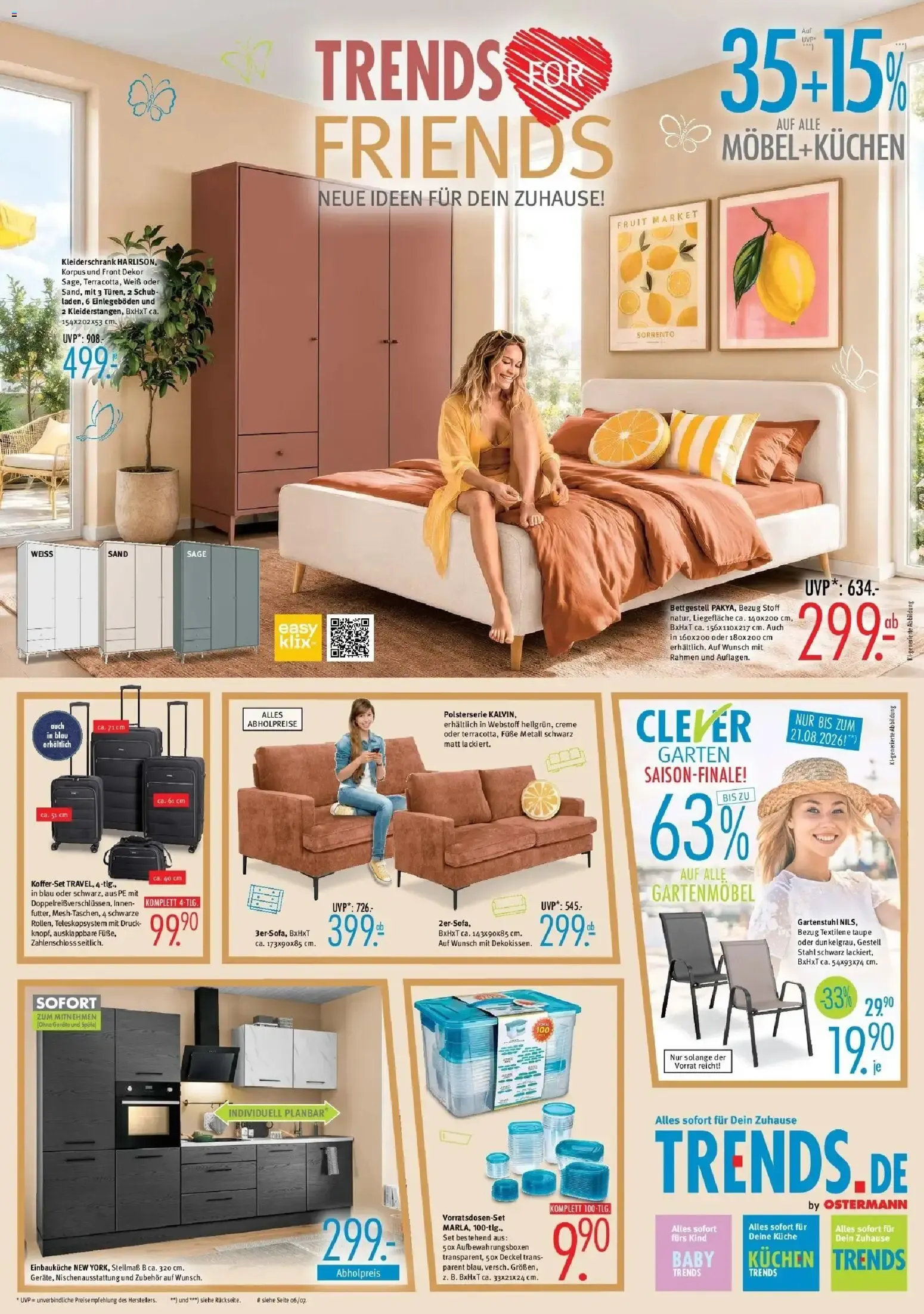 TRENDS FOR FRIENDS - NEUE IDEEN FÜR DEIN ZUHAUSE! von 25. Juli bis 21. August 2026 - Prospekt seite 1