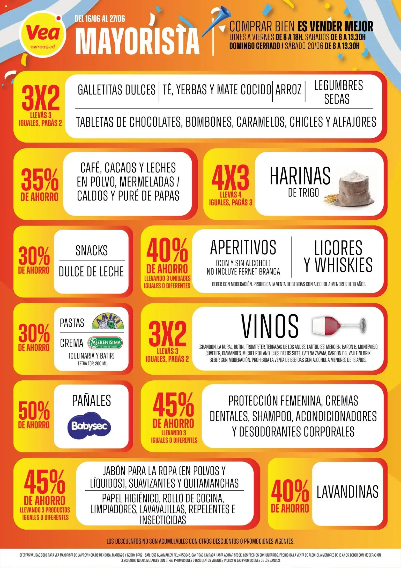 Ofertas de Vea - mayorista de Mendoza del 16/06/2026 - 27/06/2026 16 de junio al 27 de junio 2026 - Página 1 del catálogo