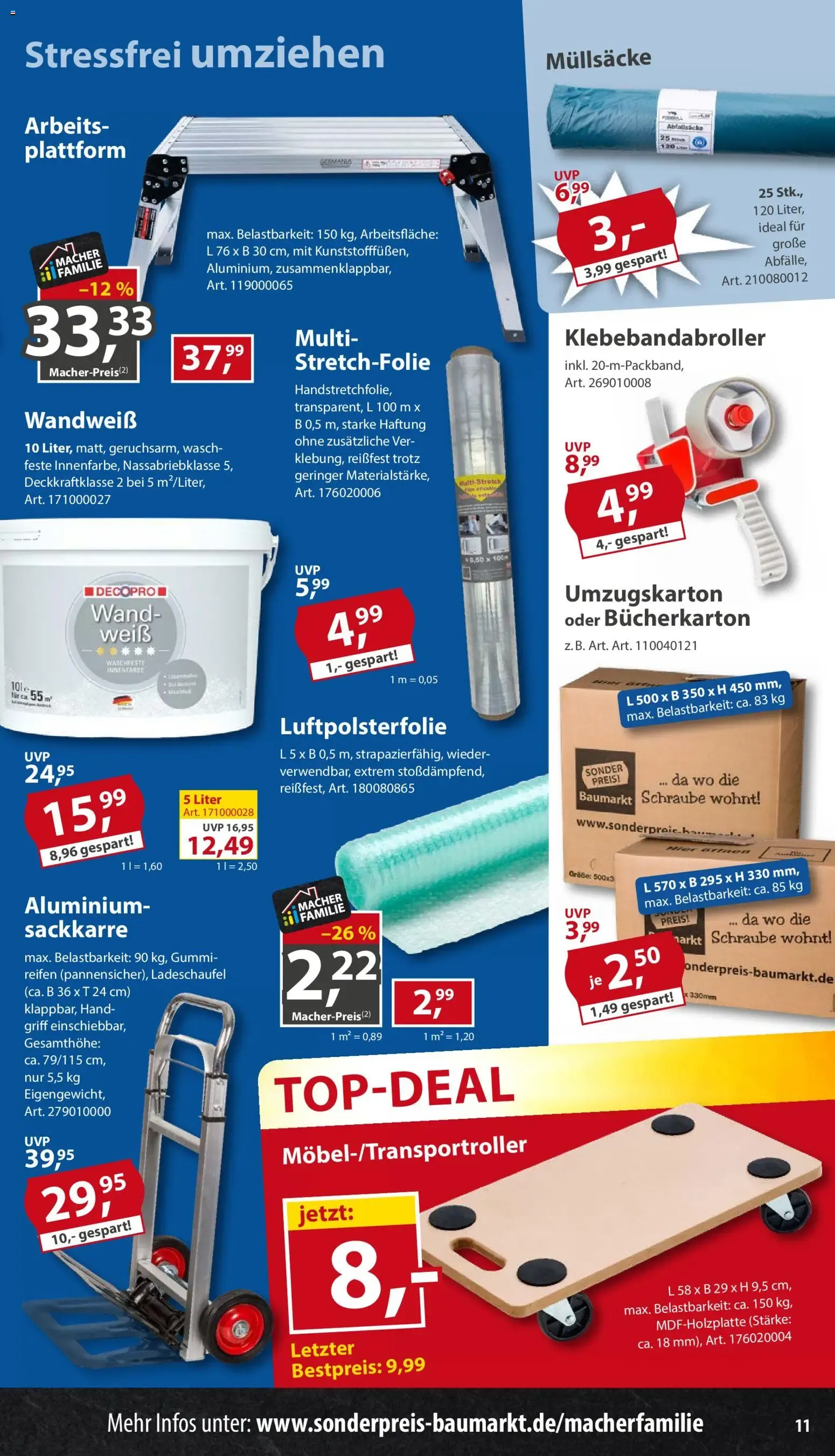 Sonderpreis Baumarkt Prospekt (ab 15.08.2026) zum Blättern von 15. August bis 21. August 2026 - Prospekt seite 11