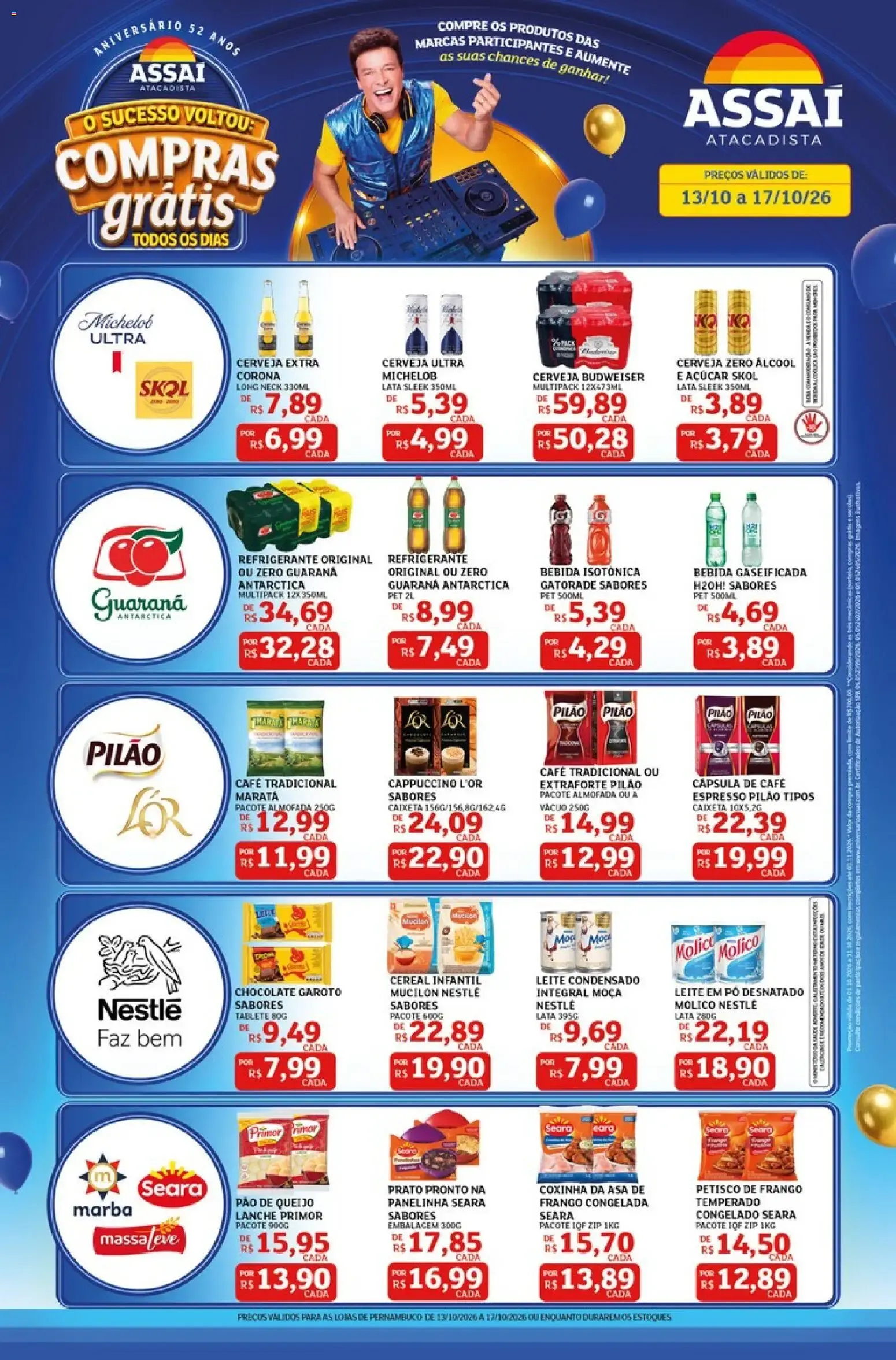 Encarte de Assaí Atacadista - Compras Grátis 13 de outubro até 17 de outubro 2026 - Pagina 1