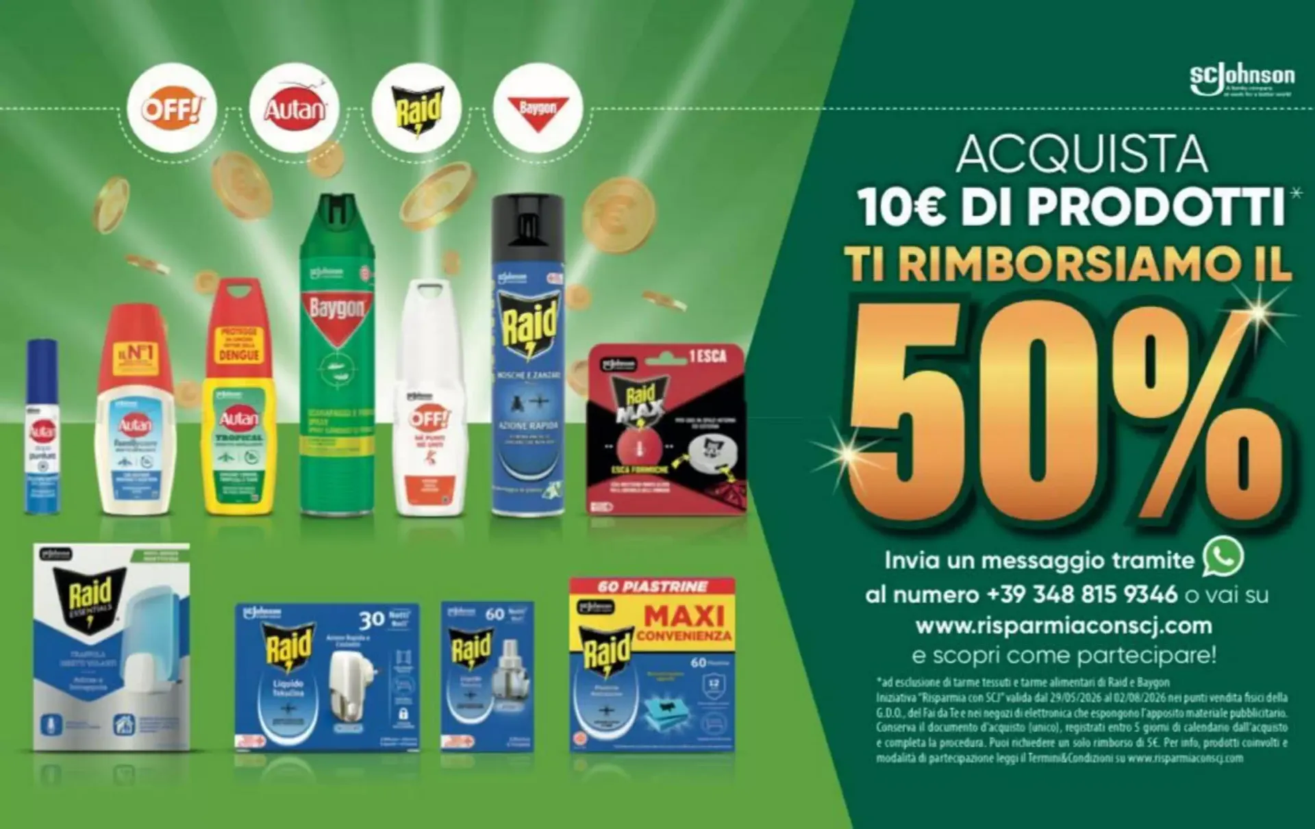 Promoción SC Johnson: Reembolso del 50% en productos da 29 maggio a 2 agosto di 2026 - Pagina del volantino 1