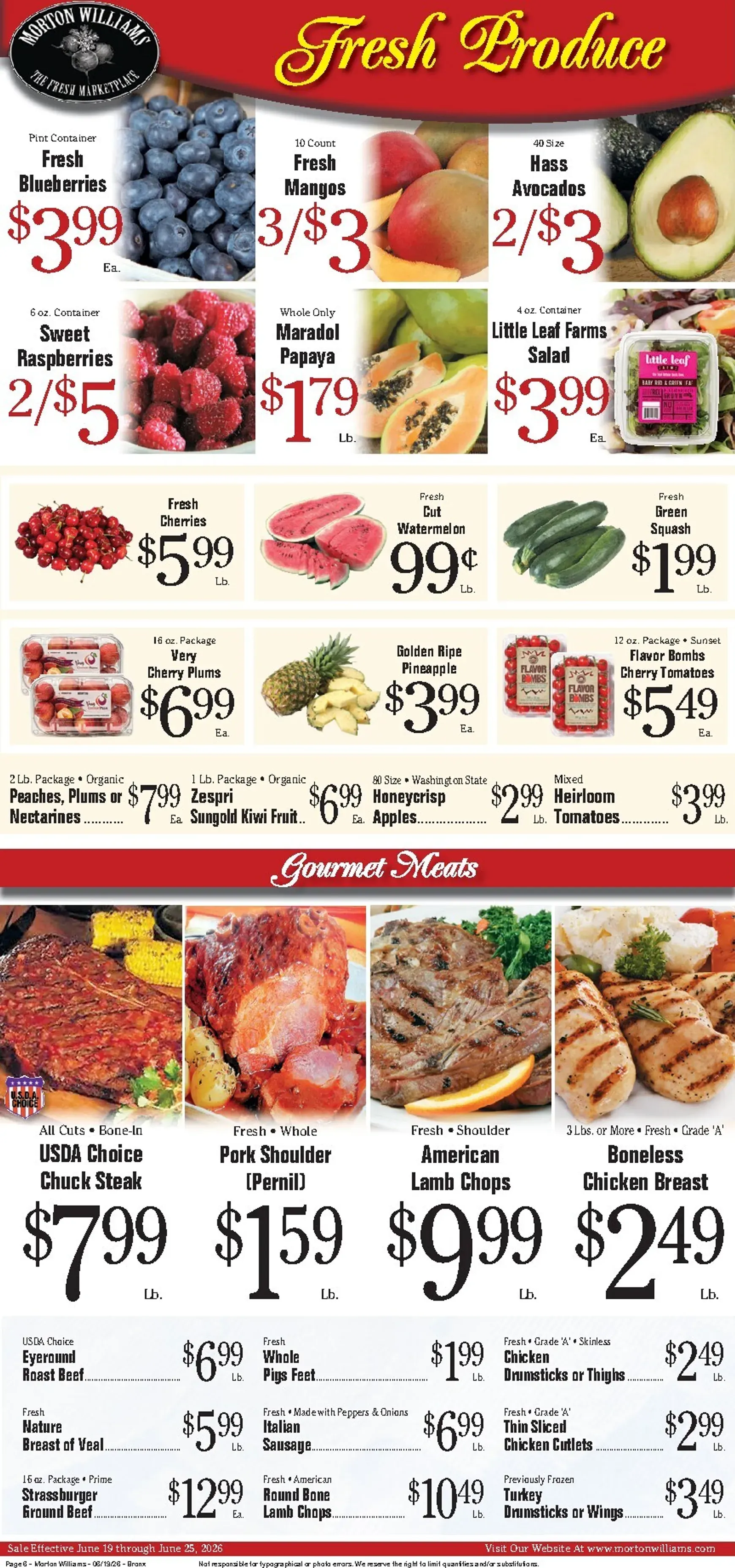 Weekly ad Current Morton Williams - Bronx leaflet valid from Friday 06/19/2026 to Thursday 06/25/2026 from June 19 to June 25 2026 - Page 6