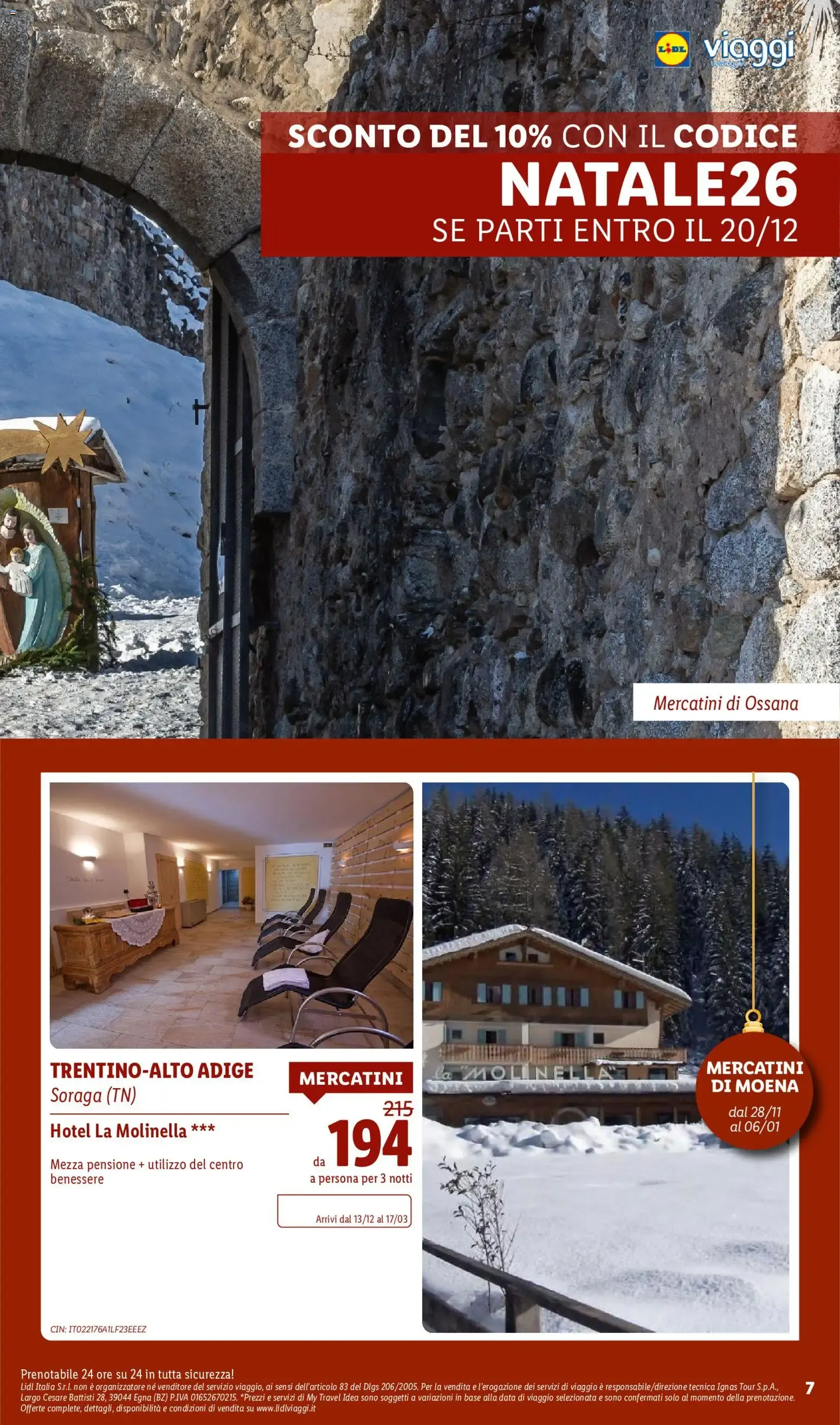 Lidl Viaggi: Mercatini e Wellness da 8 ottobre a 15 dicembre di 2026 - Pagina del volantino 7