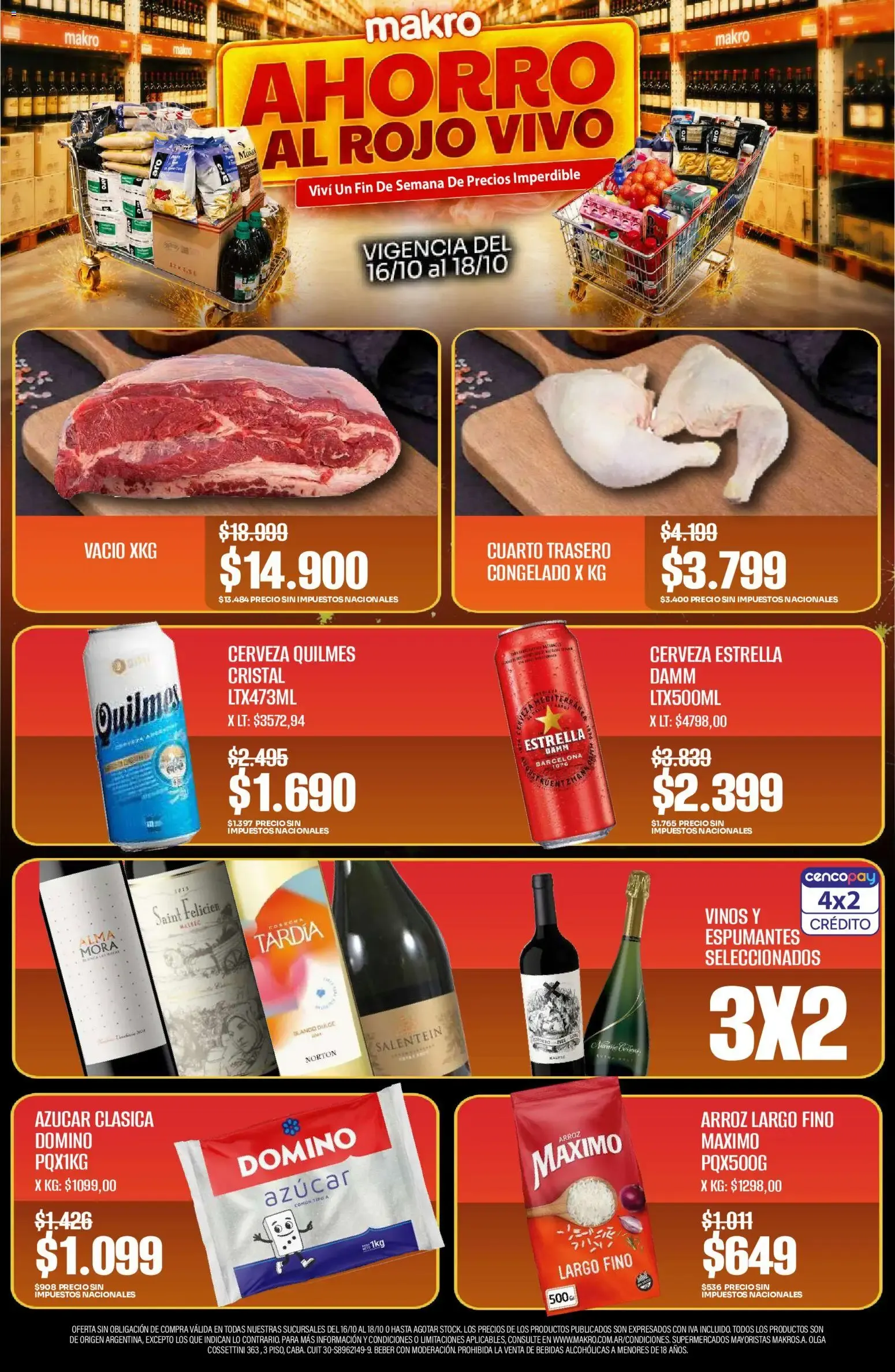 Ofertas de Makro - Ahorro al rojo vivo del 16/10/2026 - 18/10/2026 16 de octubre al 18 de octubre 2026 - Página 1 del catálogo
