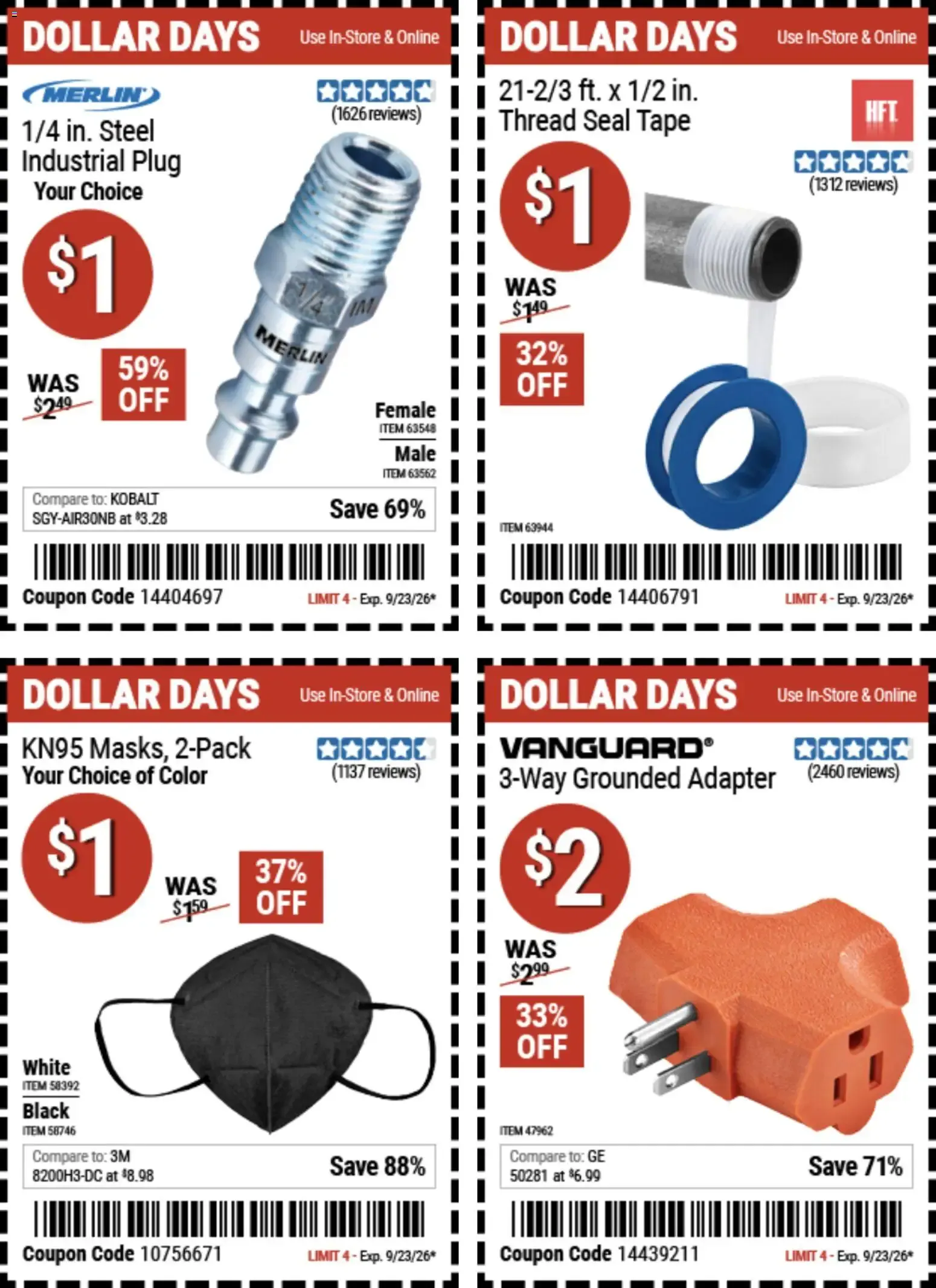 Weekly ad Harbor Freight Dollar Days from September 10 to September 23 2026 - Page 4