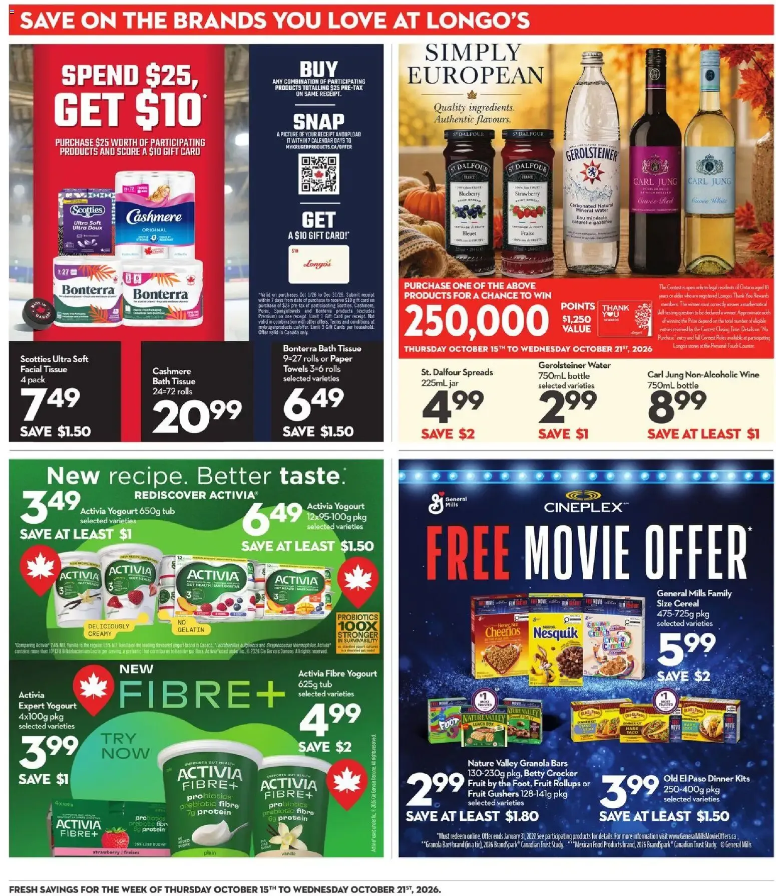 Longo's weekly flyer / circulaire from Oct 15, 2026 > weekly specials & deals from October 15 to October 21 2026 - flyer page 19