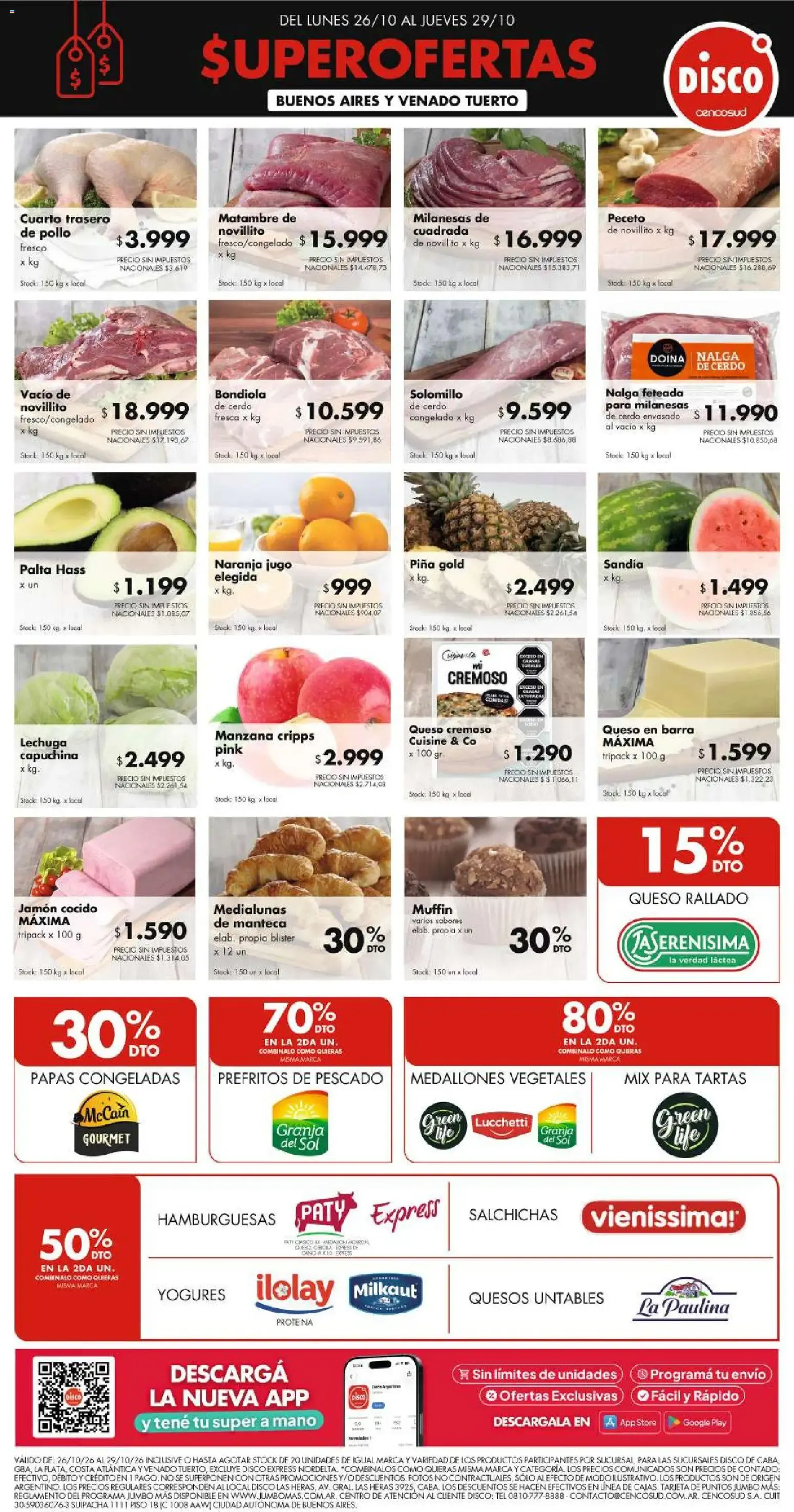Ofertas de Disco - Super Ofertas 26 de octubre al 29 de octubre 2026 - Página 1 del catálogo
