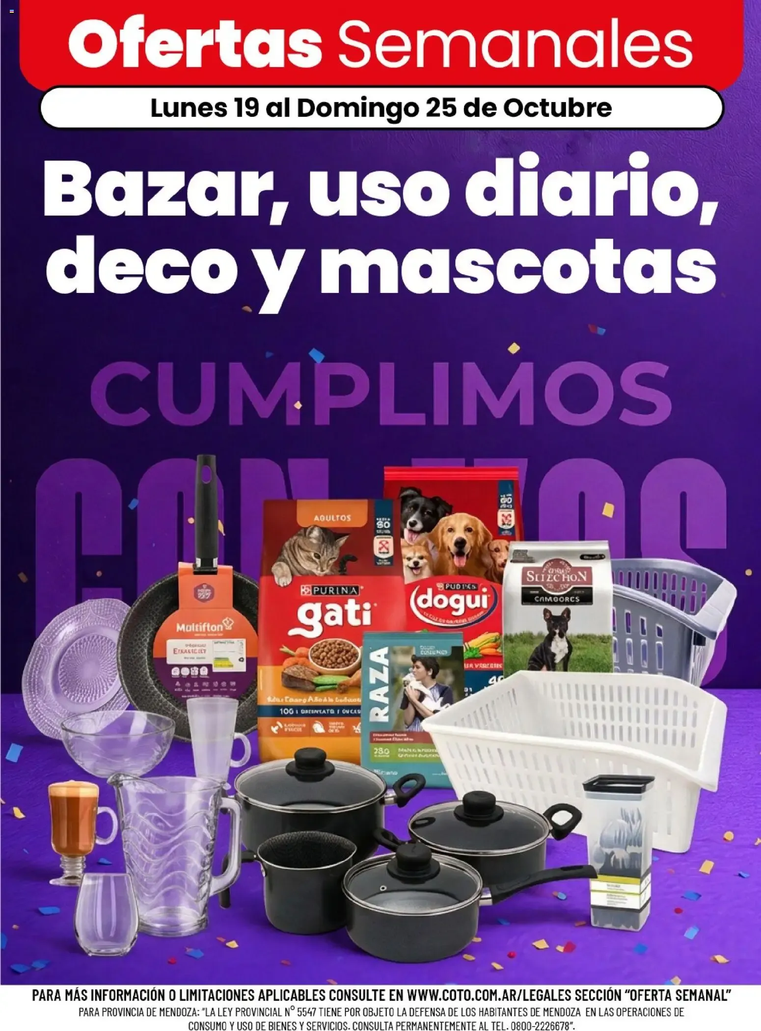 Ofertas de Ofertas Semanales: Bazar, uso diario, deco y mascotas 19 de octubre al 25 de octubre 2026 - Página 1 del catálogo