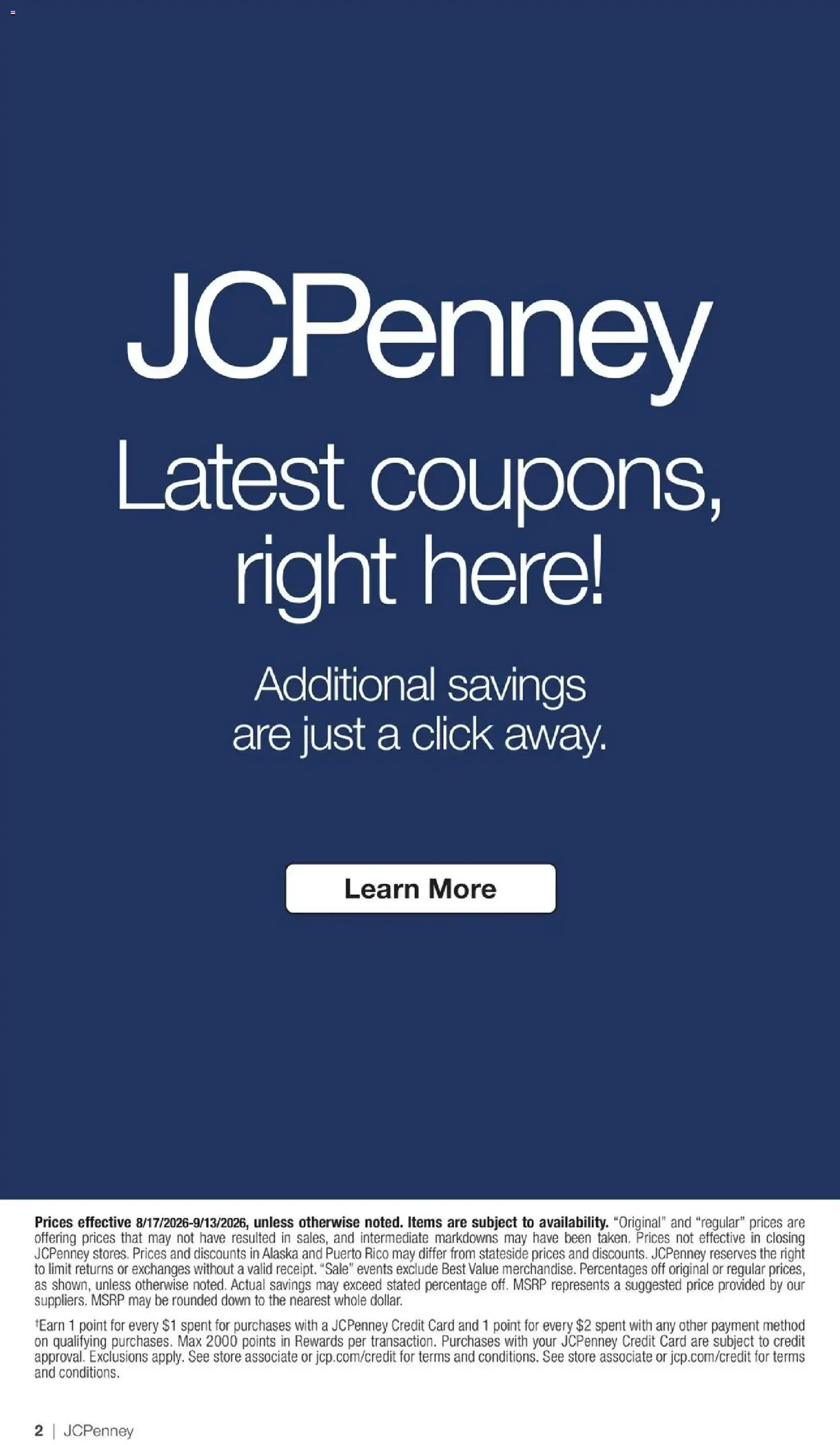 Weekly ad JCPenney Labor Day Home Sale from August 17 to September 13 2026 - Page 40