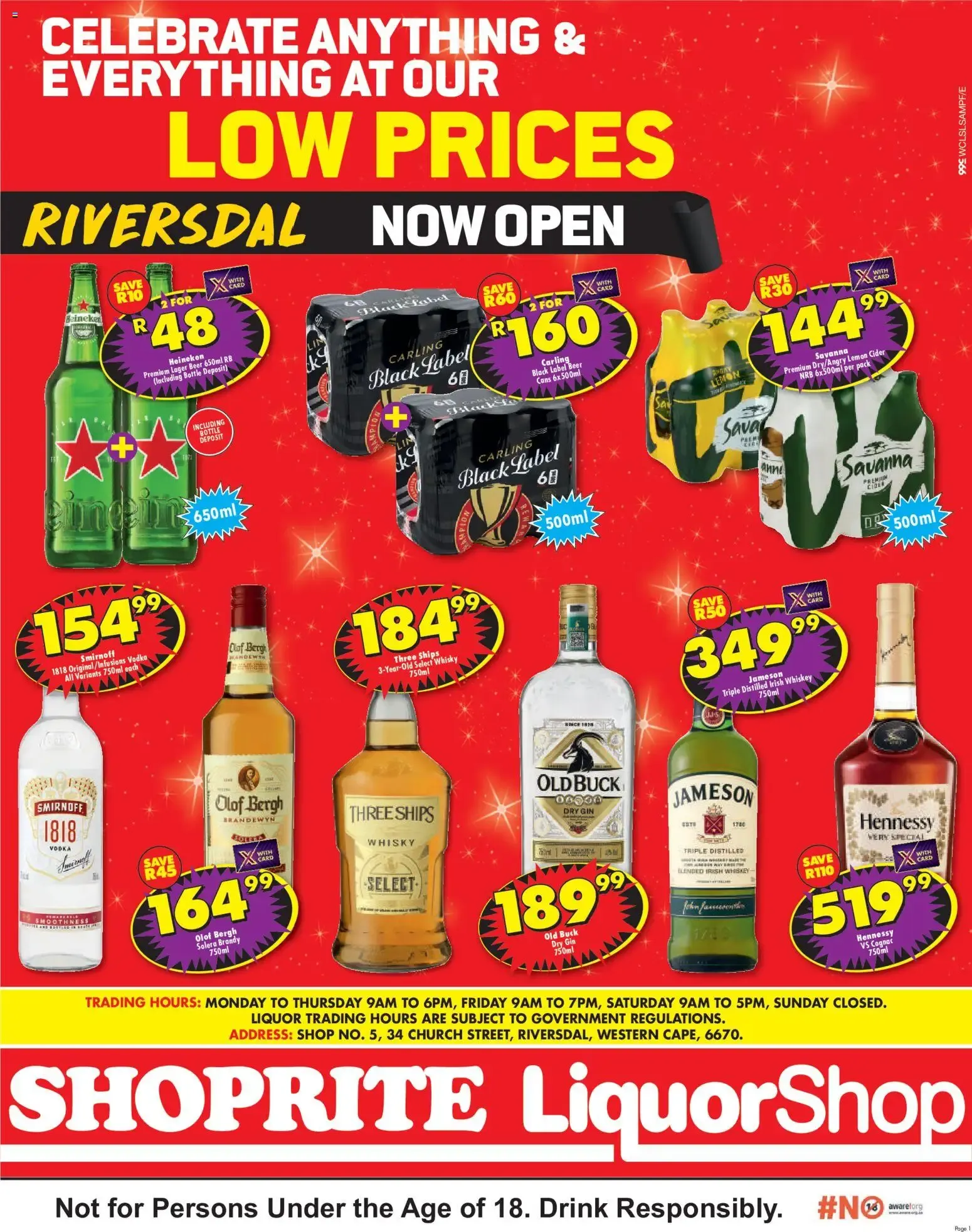 Shoprite LiquorShop Riversdal - Precios Bajos en Licores from 6 July to 19 July 2026 - Catalogue Page 1
