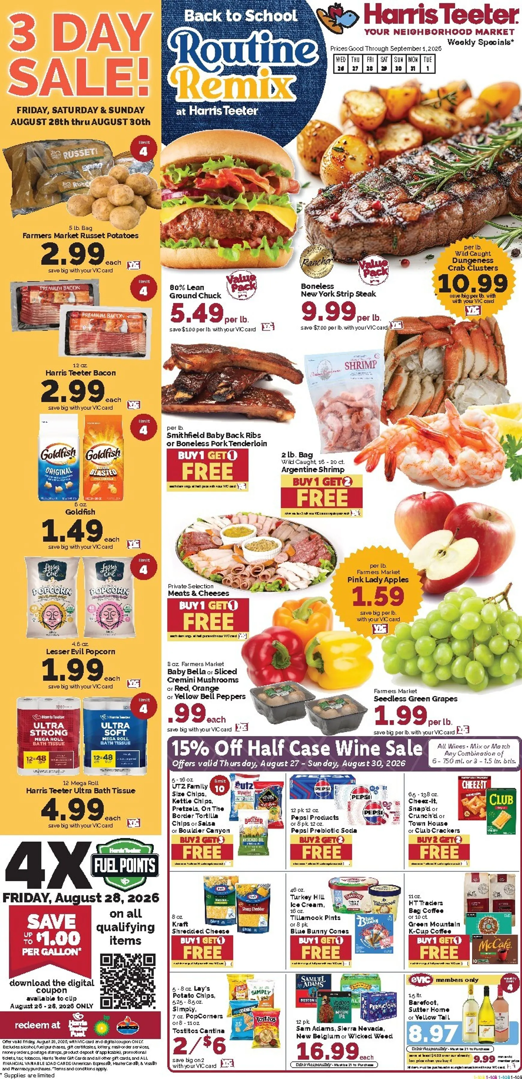 Weekly promotion Harris Teeter Weekly Specials spanning from August 26 to September 1 2026 - Page 1 for Catalogue 365