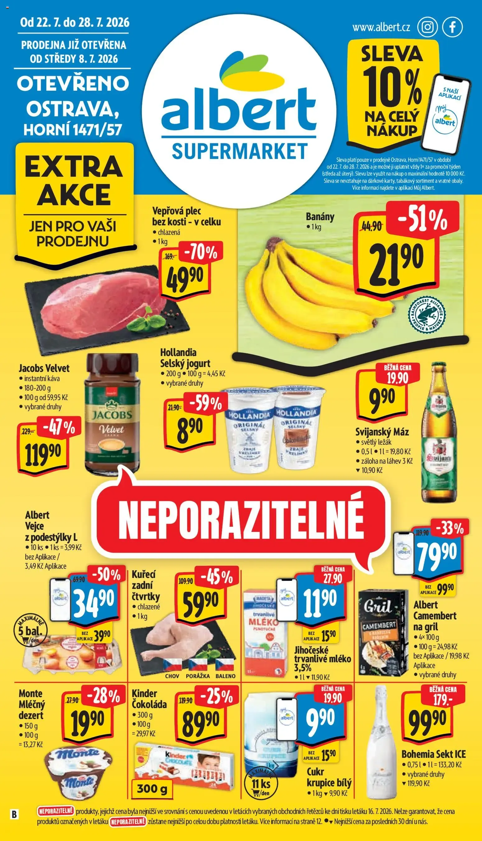 Albert leták - Supermarket - Ostrava od 22.07.2026 - Akční leták