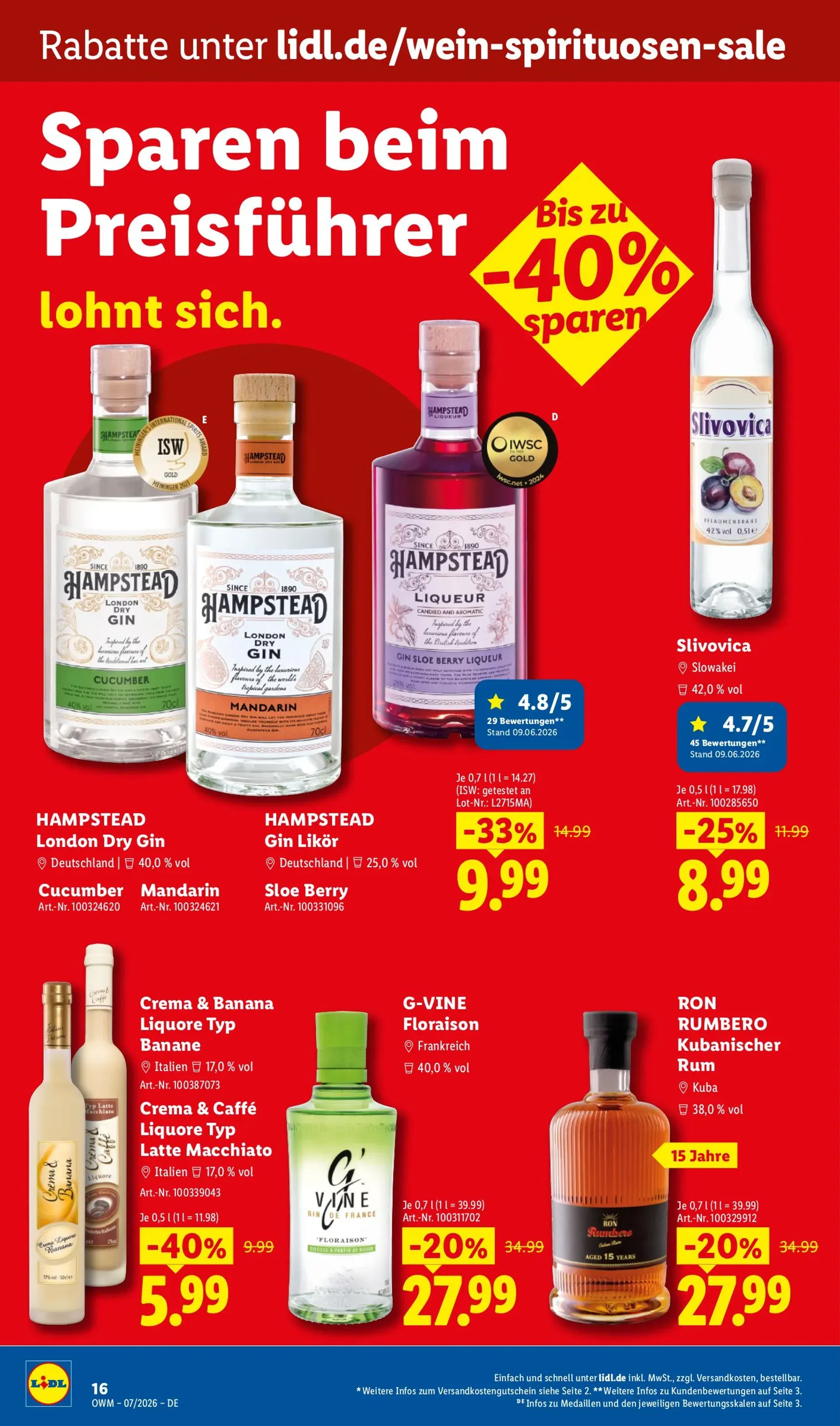 Lidl - Wein & Spirituosen Prospekt – von Mittwoch 01.07.2026 bis Freitag 31.07.2026 von 1. Juli bis 31. Juli 2026 - Prospekt seite 16