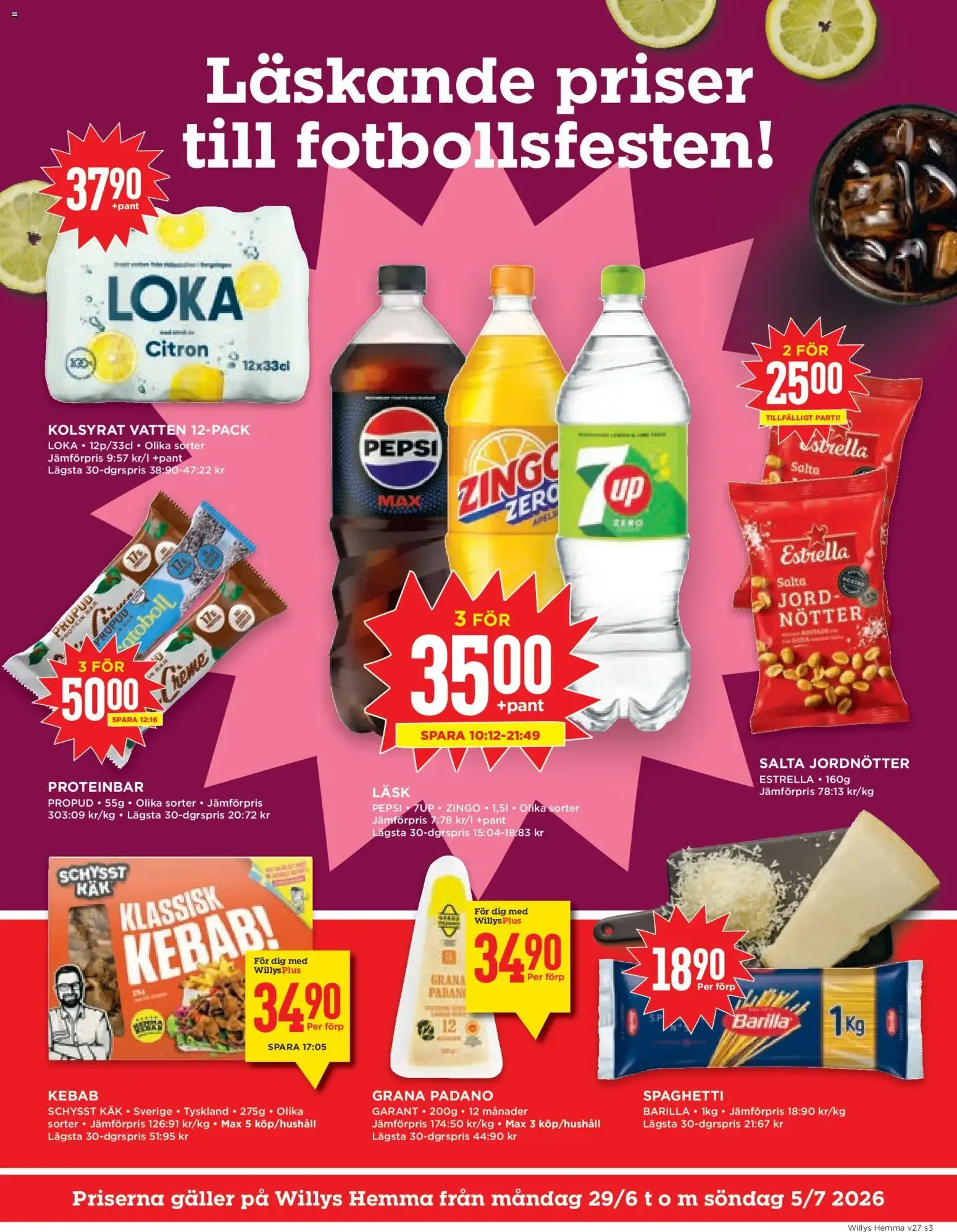 Willys erbjudanden Hemma från 29/06/2026 - 05/07/2026 > Reklamblad nuvarande rabatter från 29 juni till 5 juli 2026 - Reklamblad sidor 3
