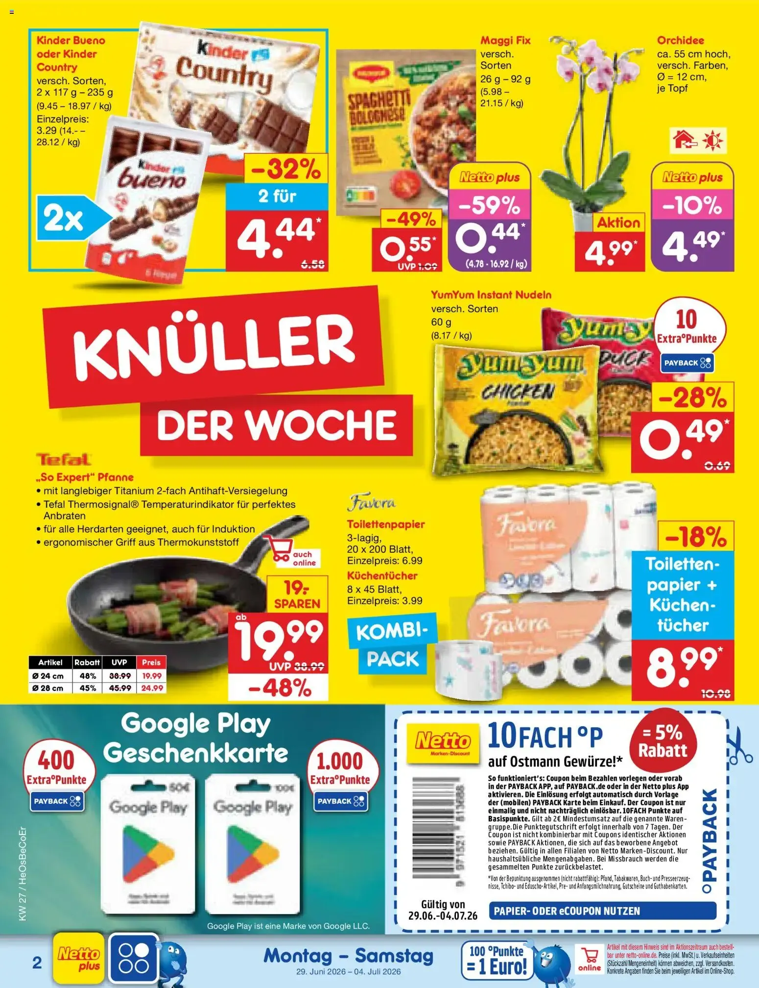 Netto Marken-Discount Prospekt (ab 29.06.2026) » Angebote von 29. Juni bis 4. Juli 2026 - Prospekt seite 2