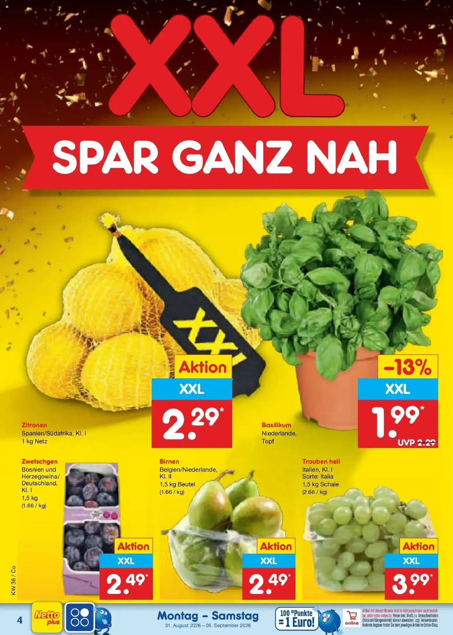 Netto Marken-Discount XXL SPAR GANZ NAH von 31. August bis 5. September 2026 - Prospekt seite 6