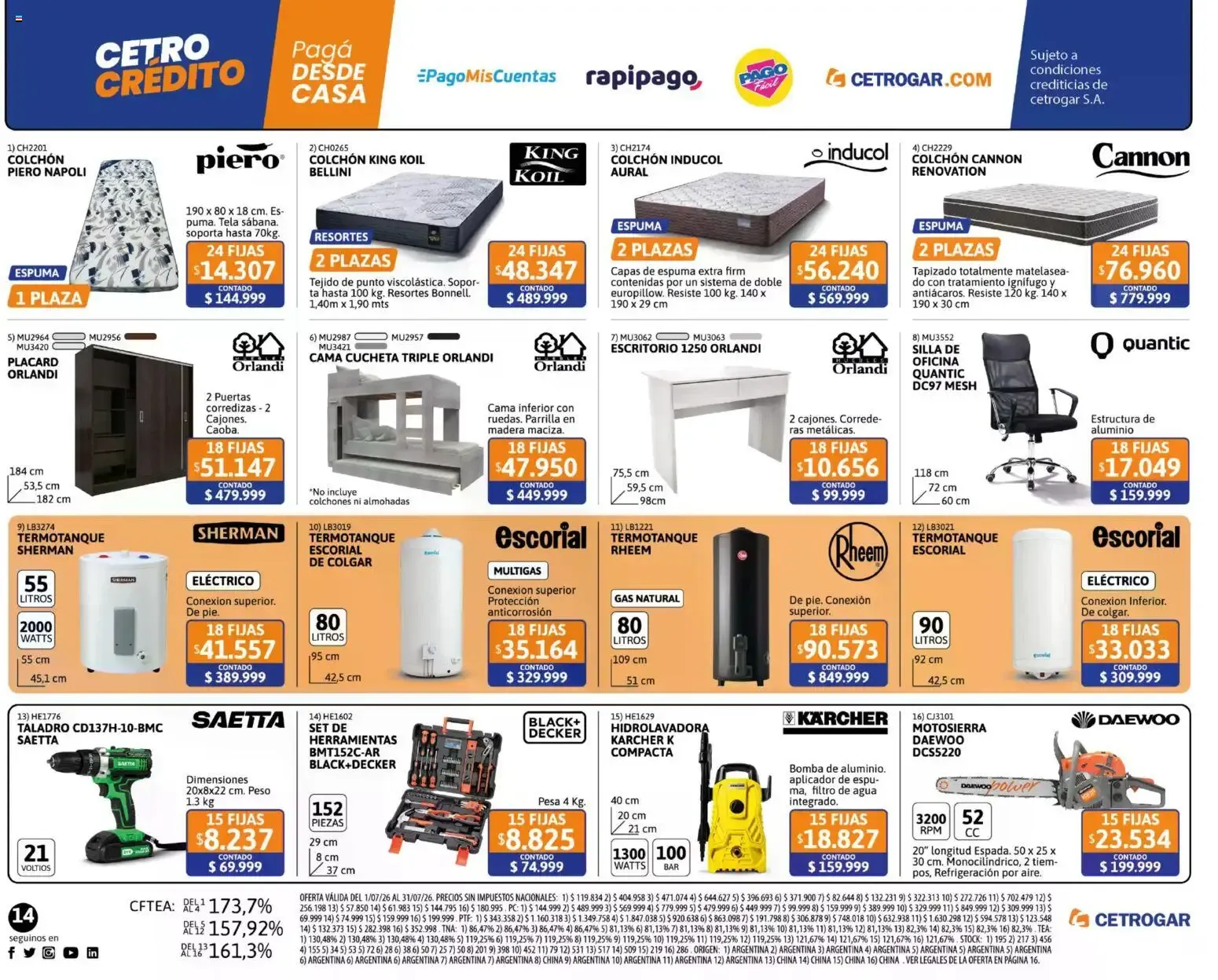 Ofertas de Cetrogar catálogo del 01/07/2026 - 31/07/2026 1 de julio al 31 de julio 2026 - Página 13 del catálogo